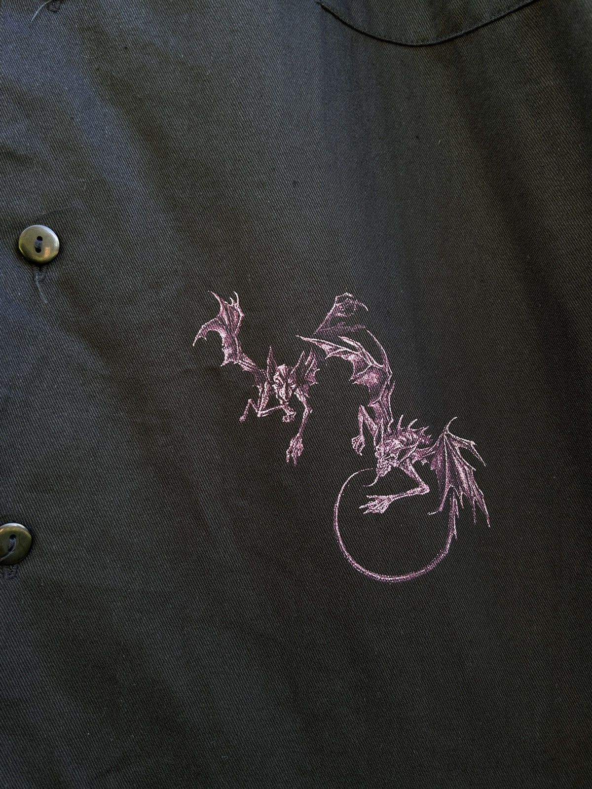 Alchemy Equipment 00s Vintage Alchemy Gothic 2001 Demons Carta Button Up Shirt Size US XL / EU 56 / 4 - 5 Thumbnail