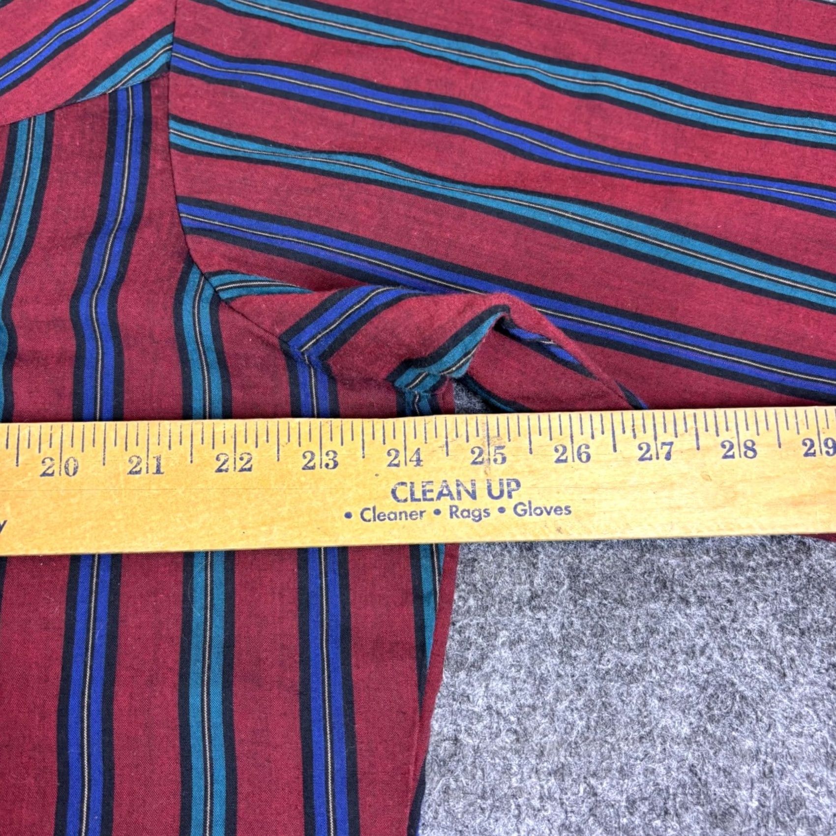 Vintage Ely Cattleman Mens Tall Large Snap Shirt Red Blue Striped Casual Workwear Size US L / EU 52-54 / 3 - 4 Thumbnail