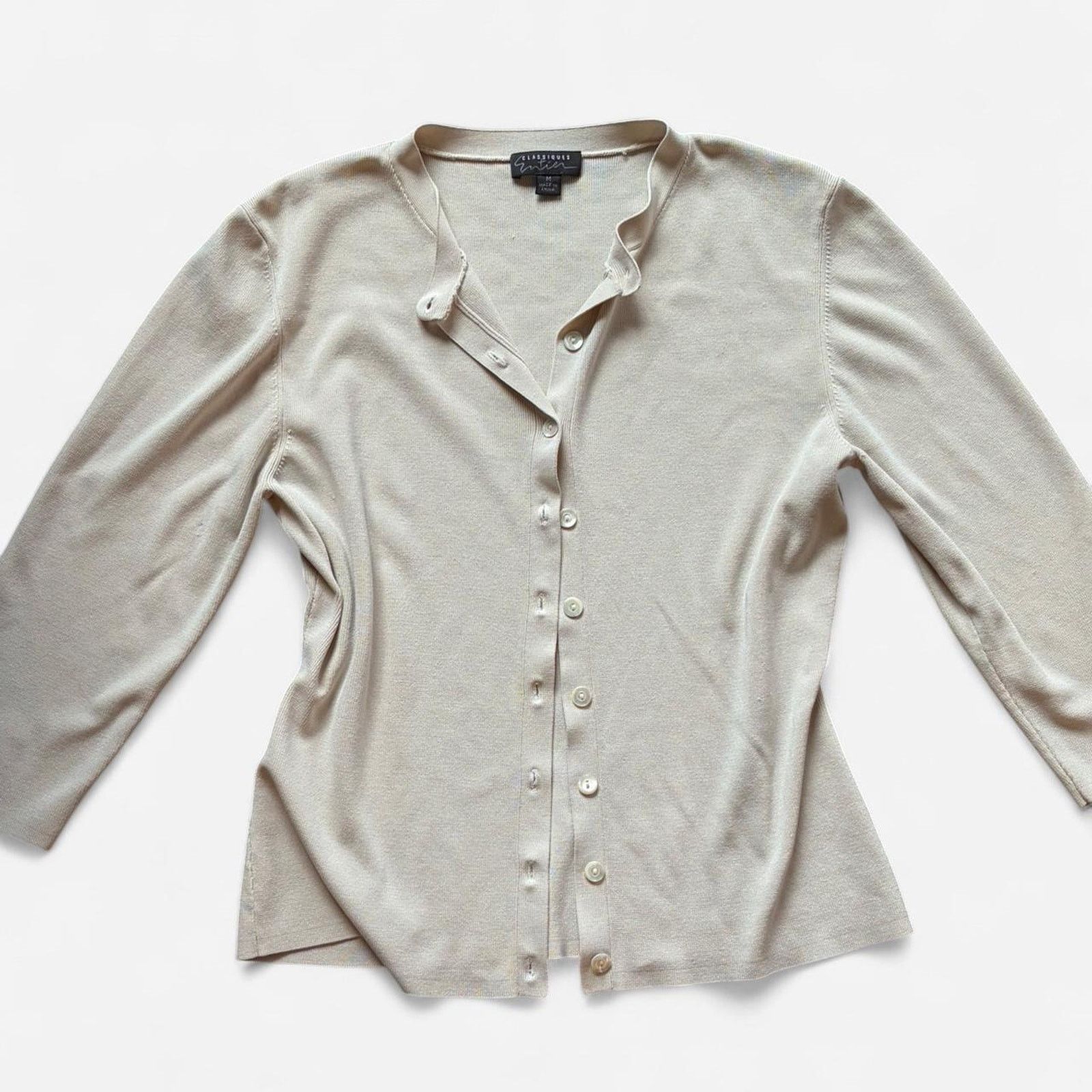 Other Classiques Entier Beige Cardigan - Size M Size M / US 6-8 / IT 42-44 - 1 Thumbnail
