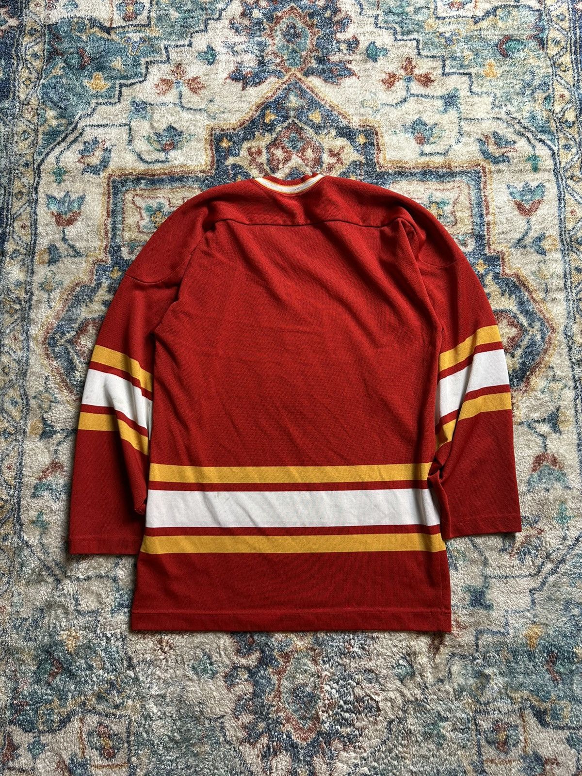 NHL × Vintage Vintage 80s NHL Calgary Flames Hockey Jersey Medium Size US M / EU 48-50 / 2 - 2 Thumbnail
