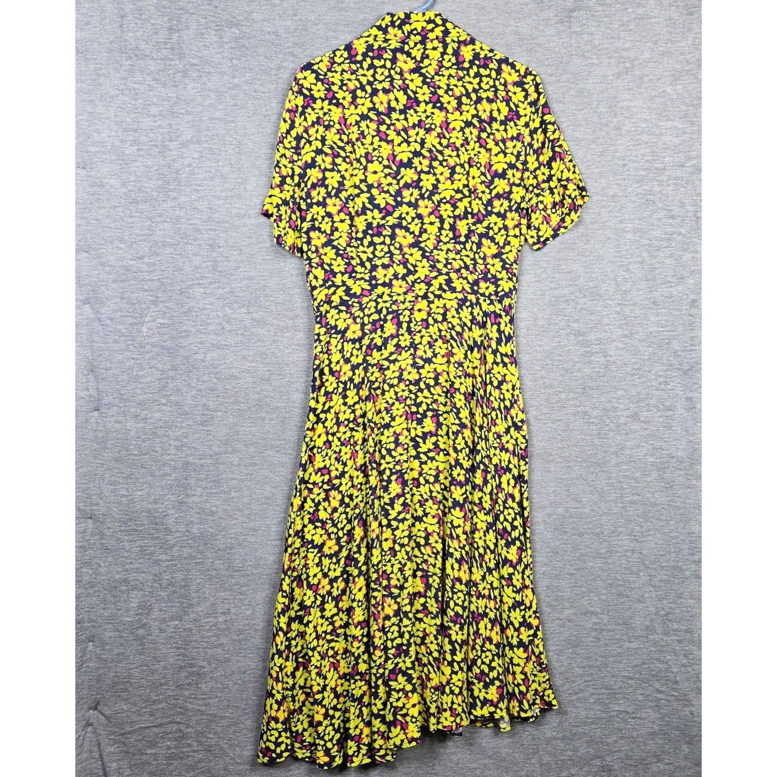 Nicole Miller Nicole Miller Women's Button Up Short Sleeve Painted Primrose Dress Size M Color Multicolor Size 32" / US 10 / IT 46 - 2 Thumbnail