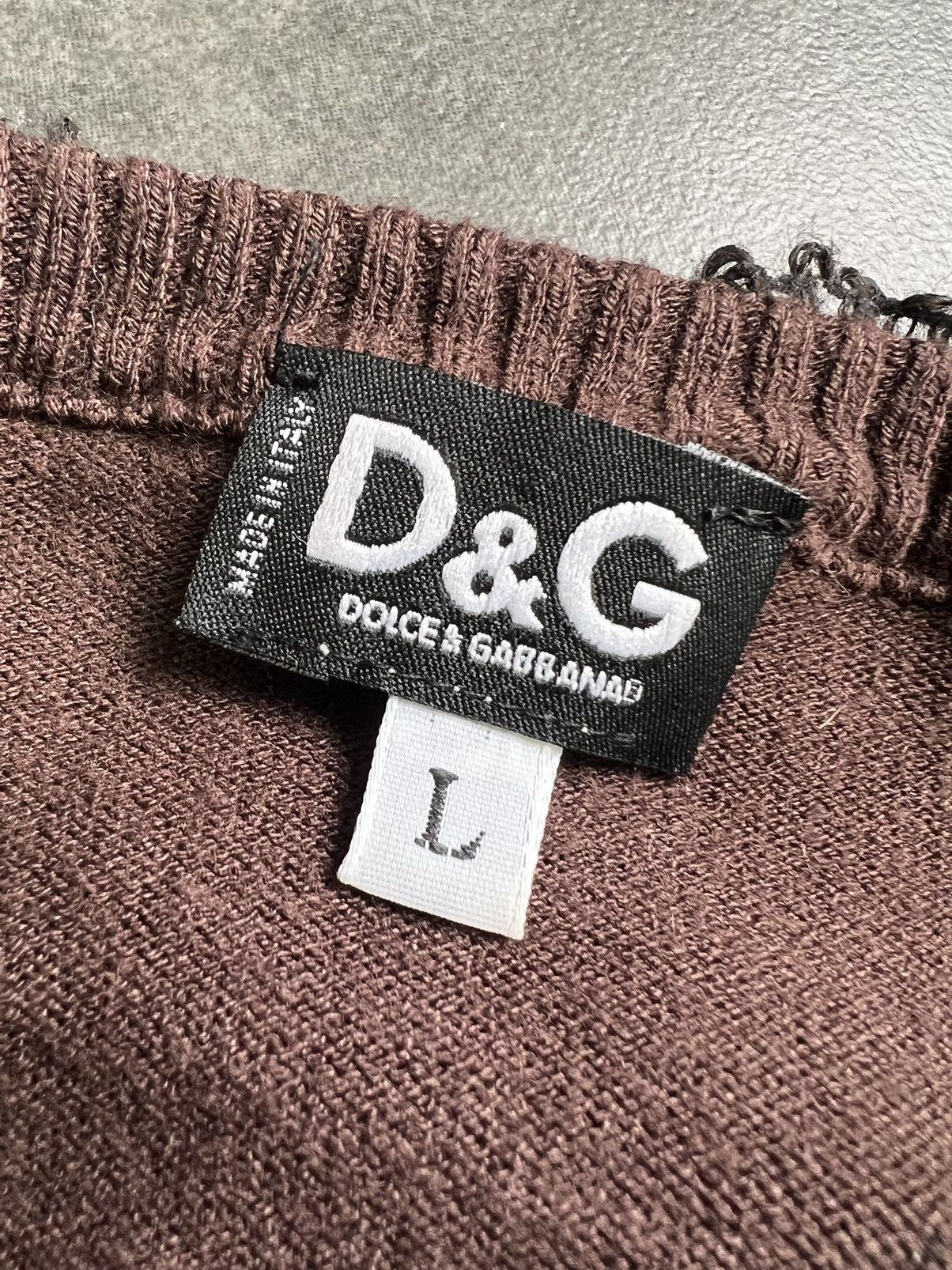 Dolce & Gabbana Coquette y2k Brown Button Up Knit Cardigan Size M / US 6-8 / IT 42-44 - 6 Thumbnail