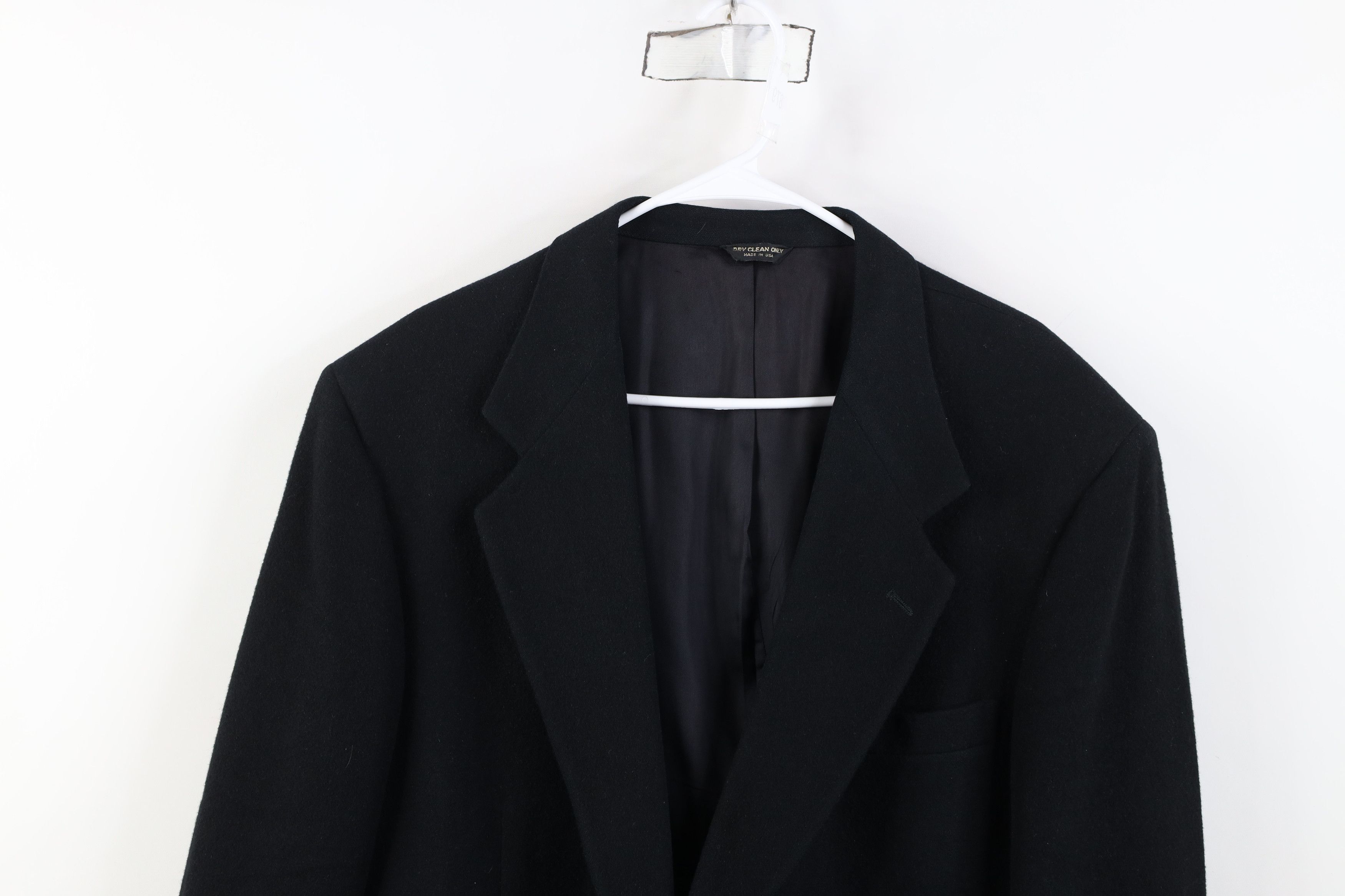 Vintage Vintage 90s Hair 2 Button Suit Coat Blazer Jacket Black USA Size US XXL / EU 58 / 5 - 2 Thumbnail