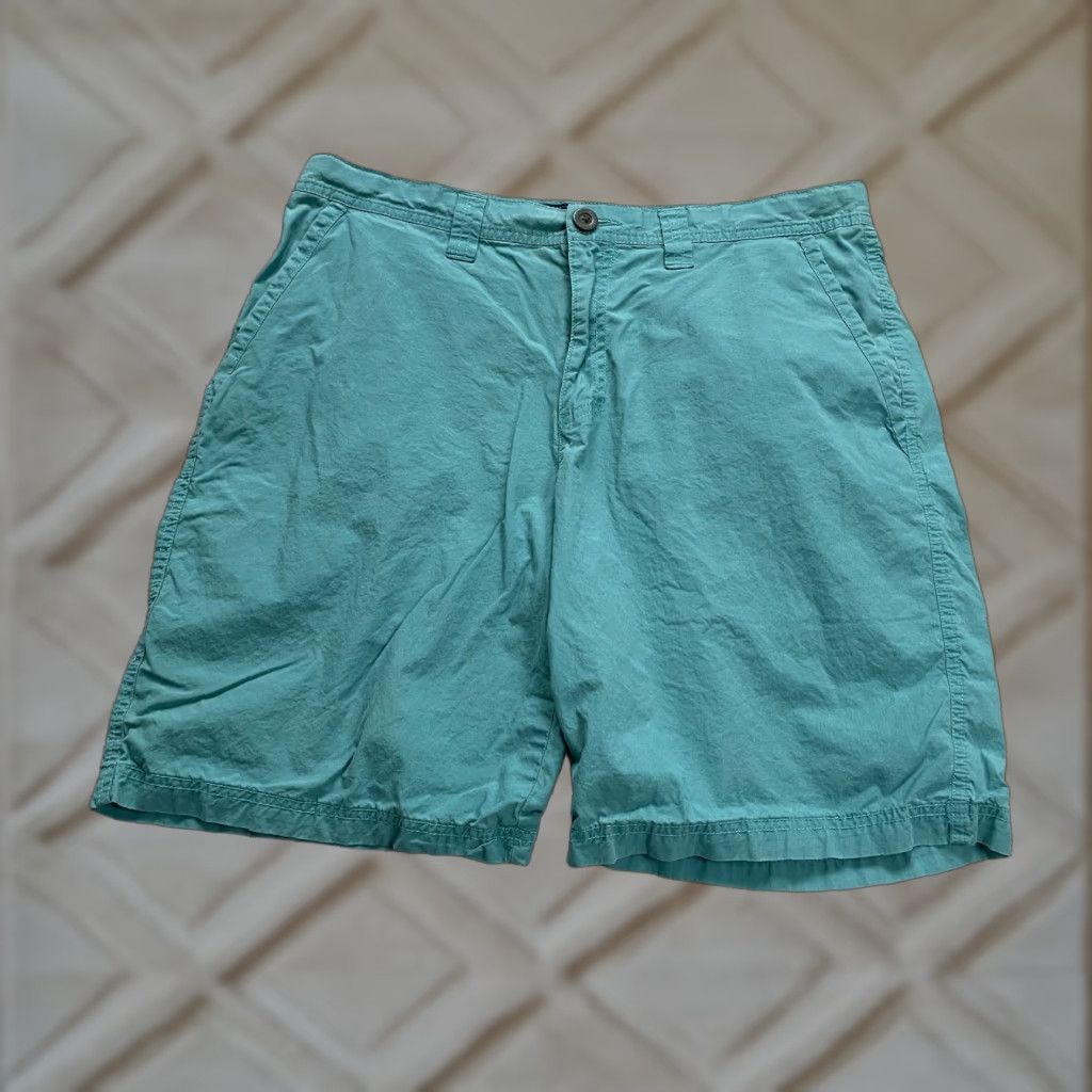 Vintage Columbia Chino Shorts Mens 34x9 Green 100% Cotton Casual Outdoor Fishing Camping Vintage No — Regular Fit, Inseam 9" Size US 34 / EU 50 - 1 Thumbnail