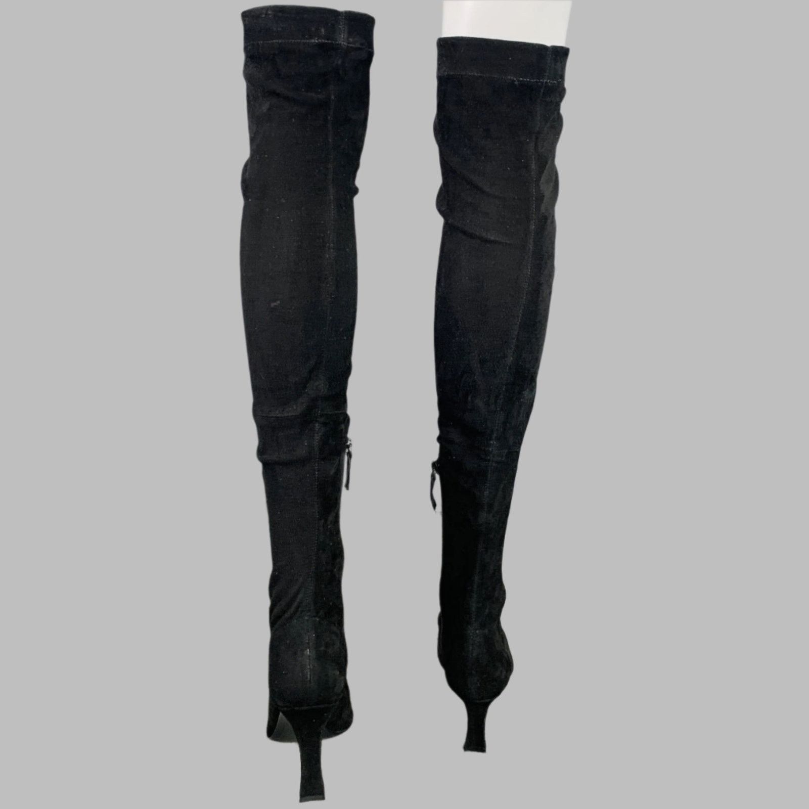 The Row THE ROW Size 7.5 Black Suede Square Toe Thigh High Boots Size US 7.5 / IT 37.5 - 3 Thumbnail