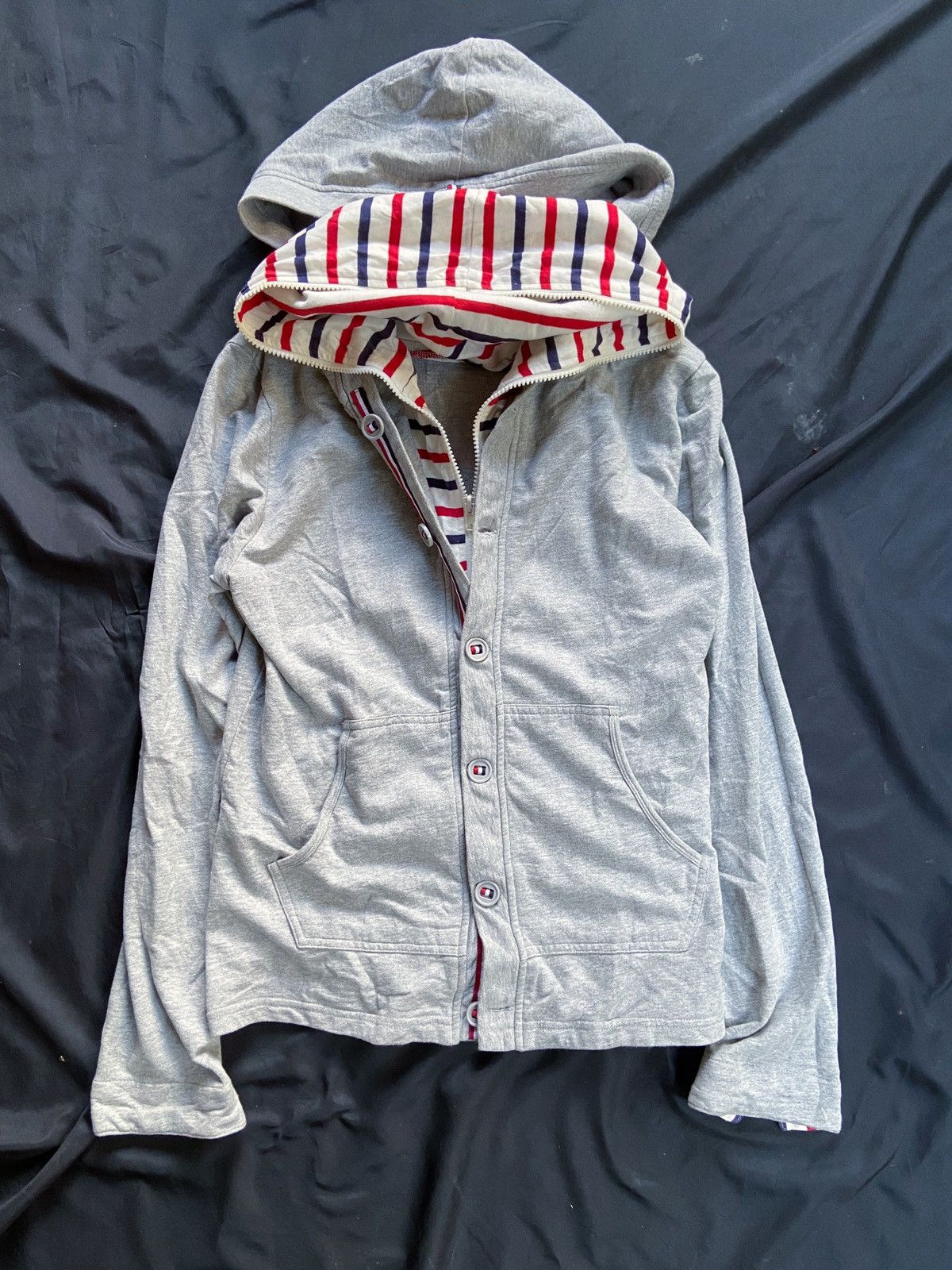 Isamu Katayama Backlash APACHE VINTAGE DOUBLE LAYER STRIPED CASUAL ZIP HOODIE Size US S / EU 44-46 / 1 - 9 Thumbnail
