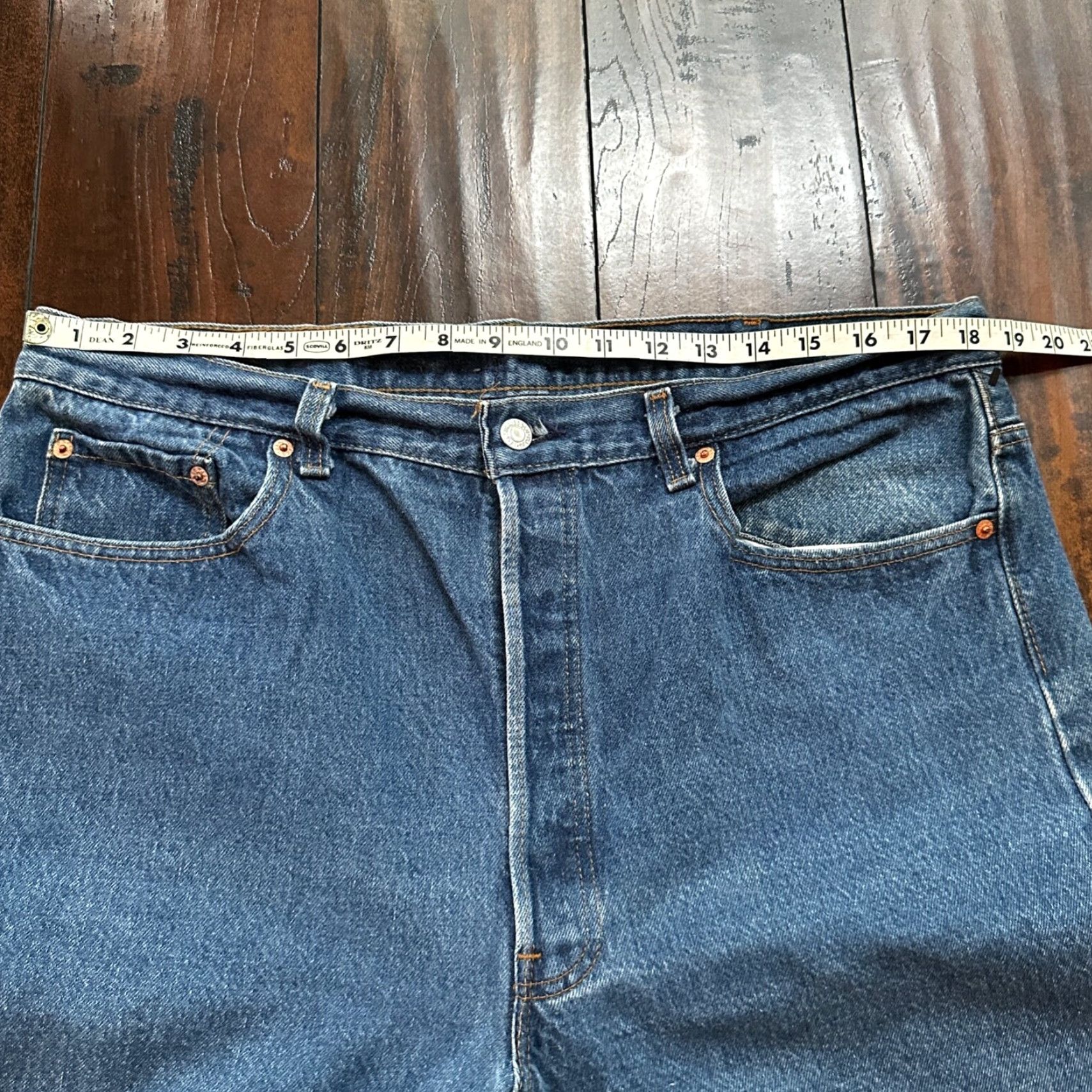 Levi's VTG Levi's 501 Jeans Button Fly Straight 40x36 Blue Denim Men Regular 90s Vintage USA Tag 501 Series Mens Jeans Size US 40 / EU 56 - 7 Thumbnail