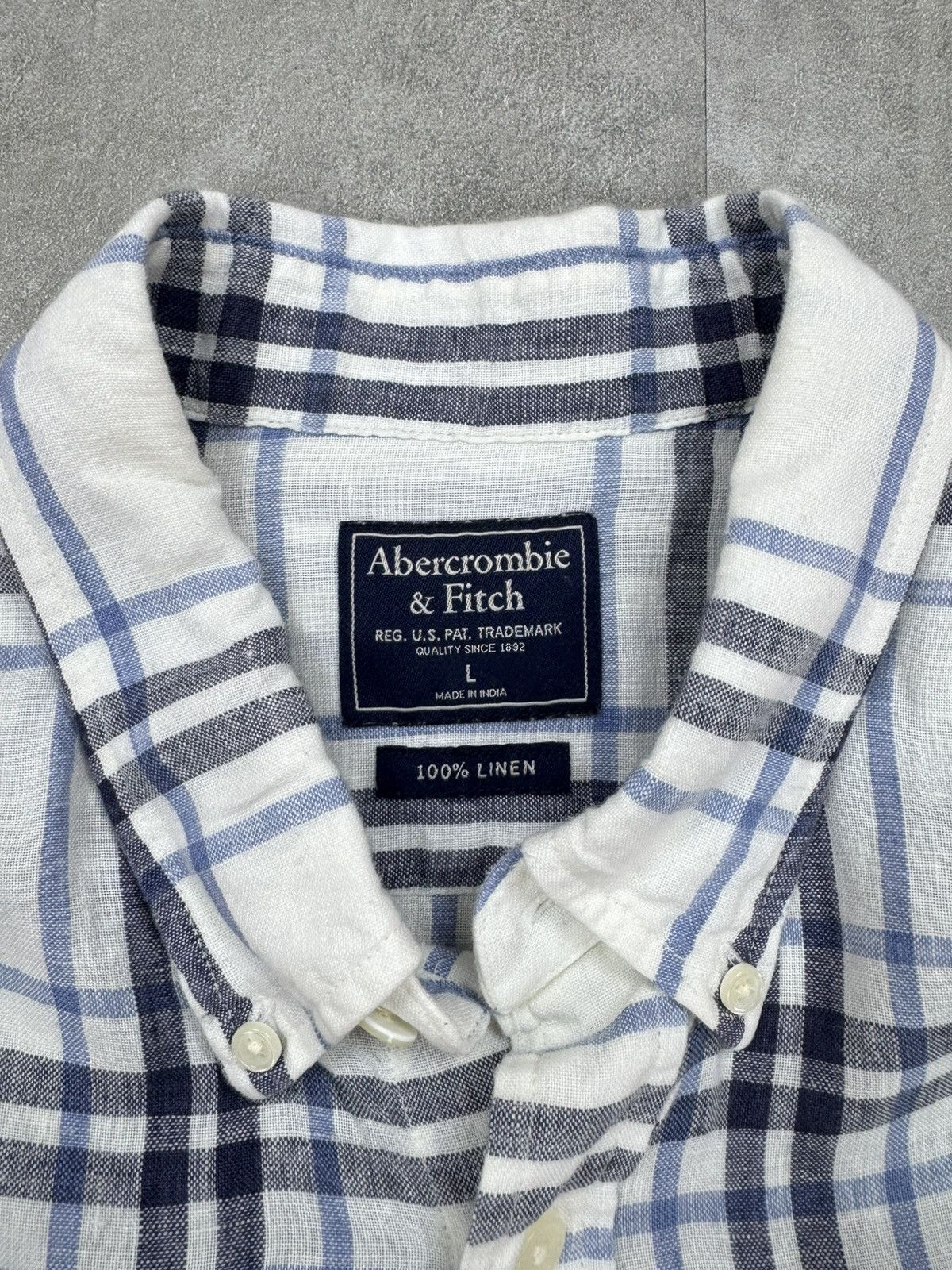 Abercrombie & Fitch Abercrombie & Fitch linen checkered shirt long sleeve Large Size US L / EU 52-54 / 3 - 2 Thumbnail