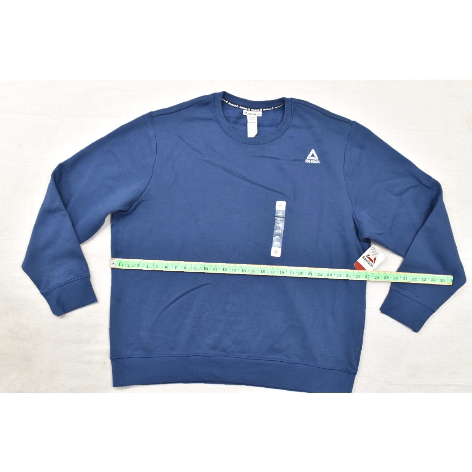 Reebok Reebok Men's 3XL Dark Denim Blue CVC Fleece Crewneck Sweatshirt NWT Pullover Sweatshirt Logo Regular Fit Men Blue 3XL Size US XXL / EU 58 / 5 - 3 Thumbnail