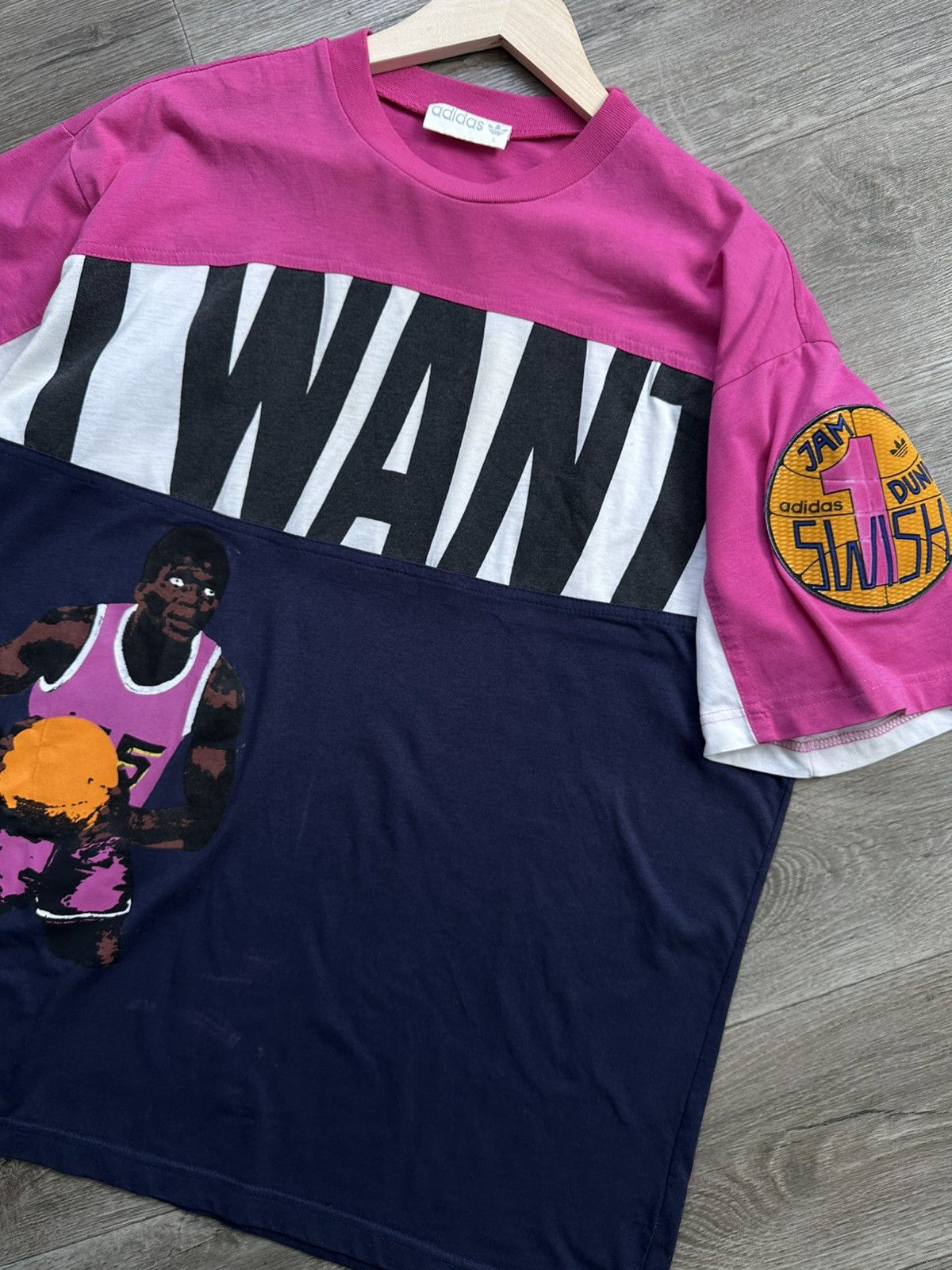 Adidas 🫧 ADIDAS VINTAGE T-SHIRT “I WANT I CAN” BASKETBALL Y2K Size US L / EU 52-54 / 3 - 3 Thumbnail