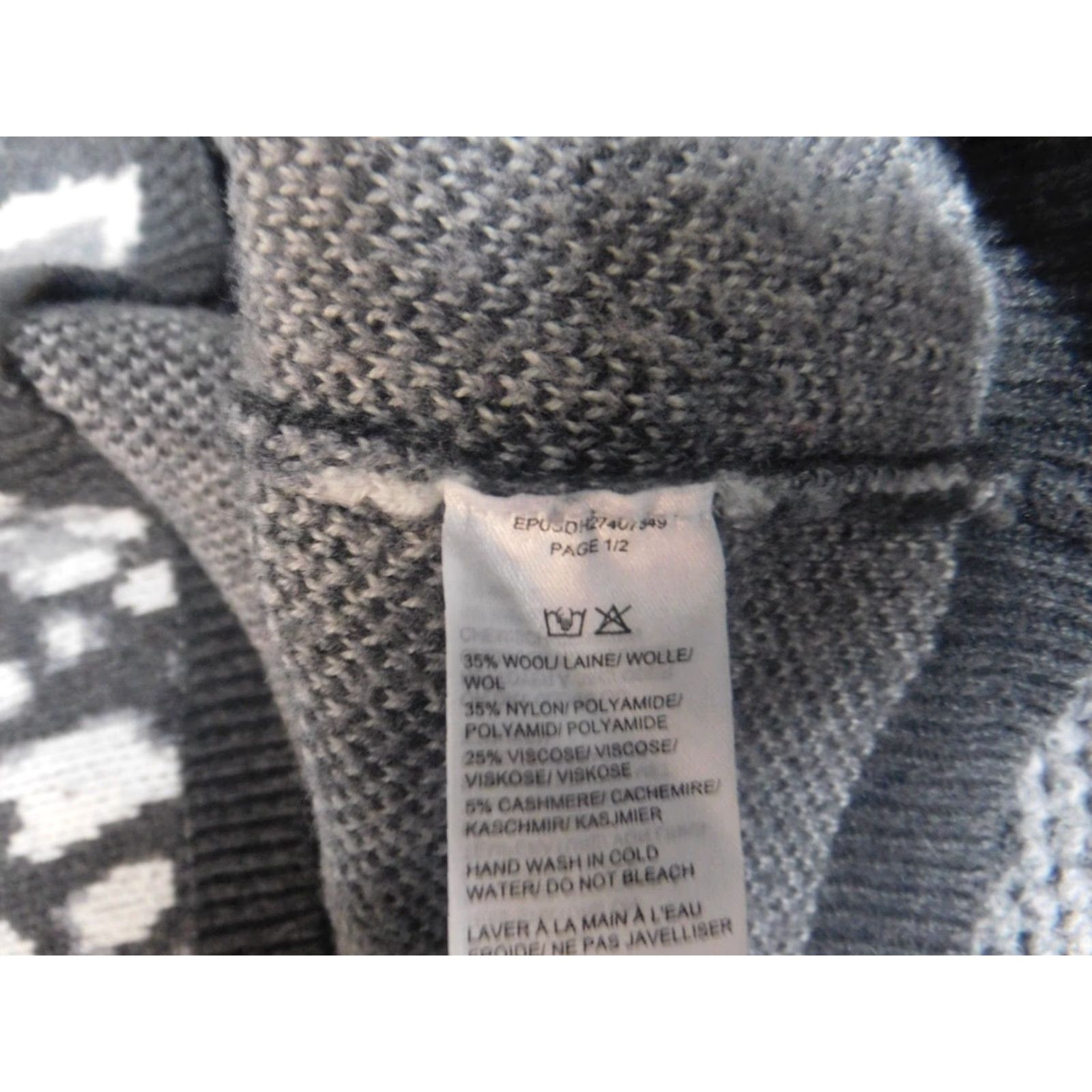 Saks Fifth Avenue Saks Fifth Avenue Womens Sweater XS Gray Crew Neck Pullover Knit Wool Nylon Ruffle Long Sleeve Modern Regular Womens Size XS / US 0-2 / IT 36-38 - 6 Thumbnail