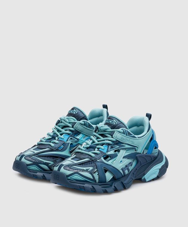 Balenciaga o1s1rm0525 KIDS Track.2 Sneakers in Blue Size US 5 / EU 37 - 2 Thumbnail