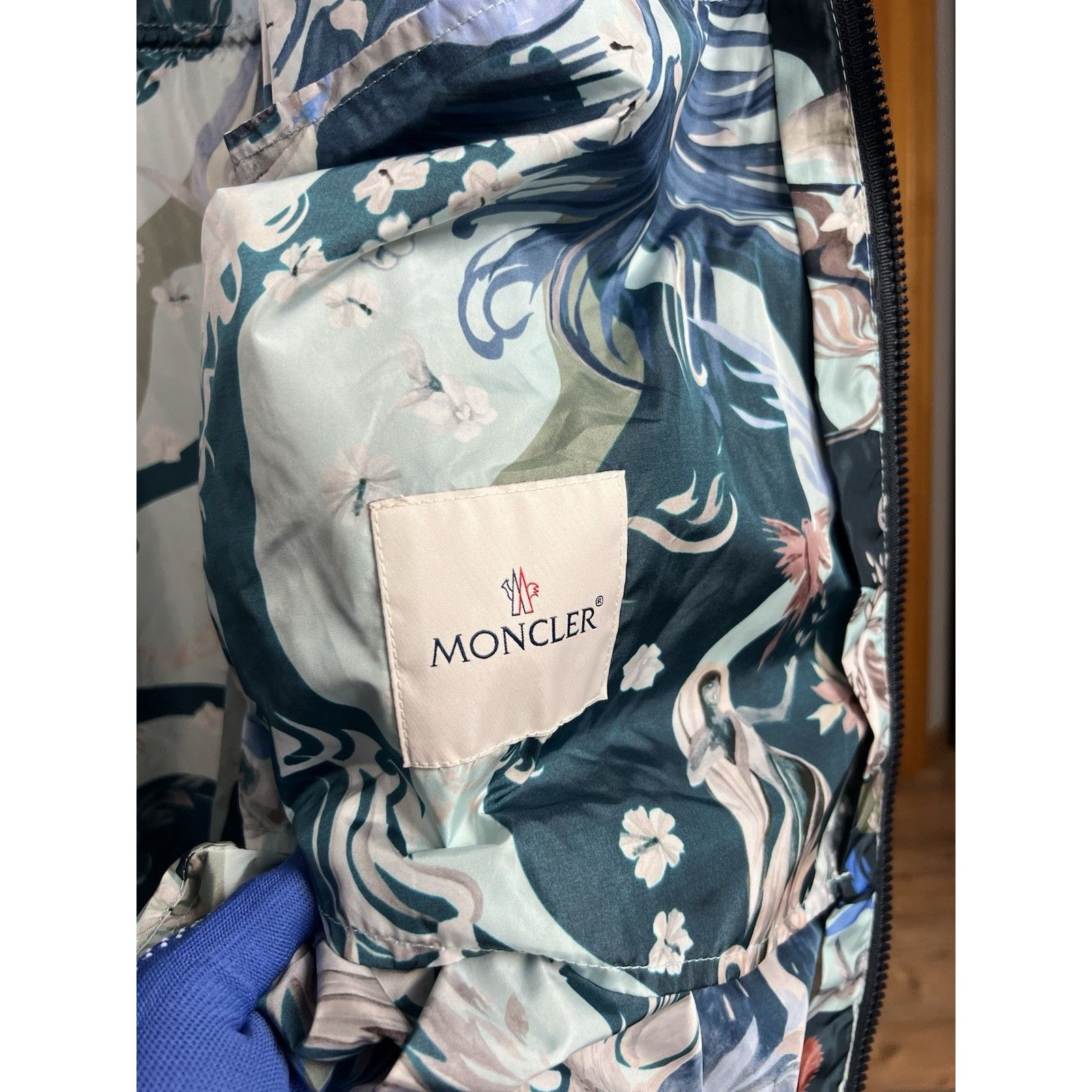 Moncler Moncler Lichen Women`s Blue Long Rain Coat Windbreaker Jacke Size M / US 6-8 / IT 42-44 - 10 Thumbnail
