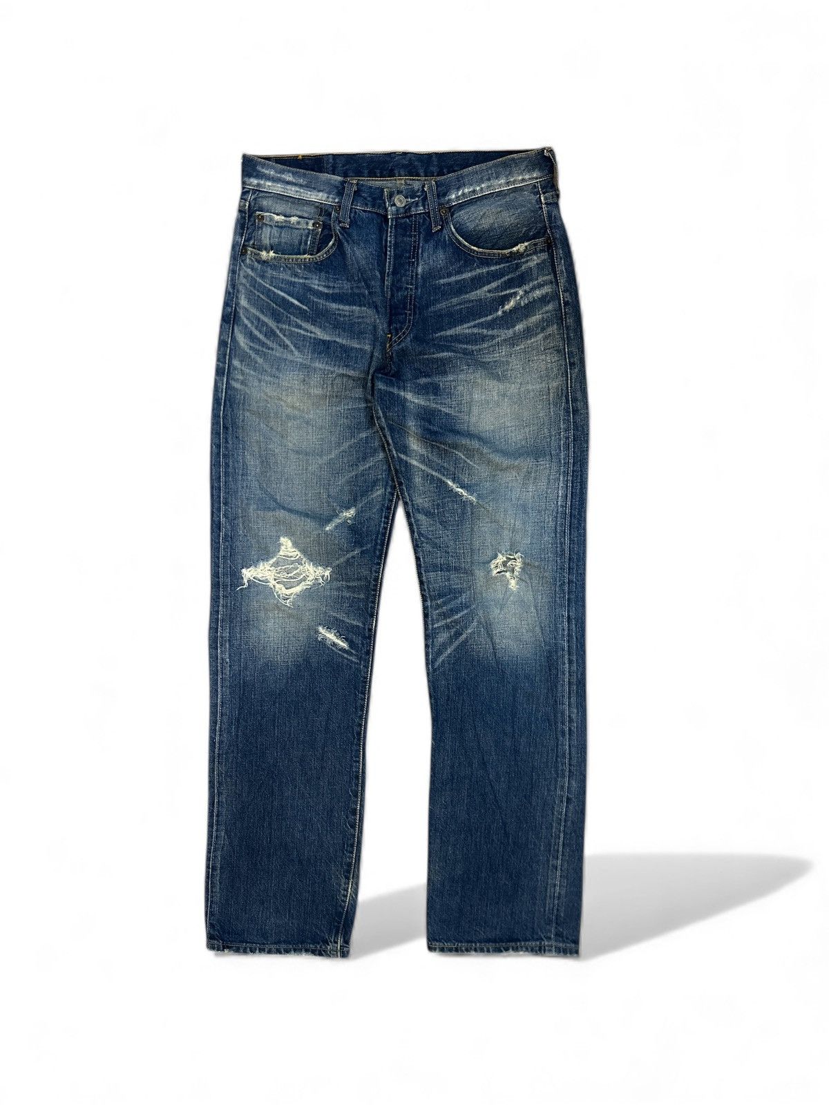 👖 Vintage Levi's 501 Distressed Denim Jeans Japanese Release