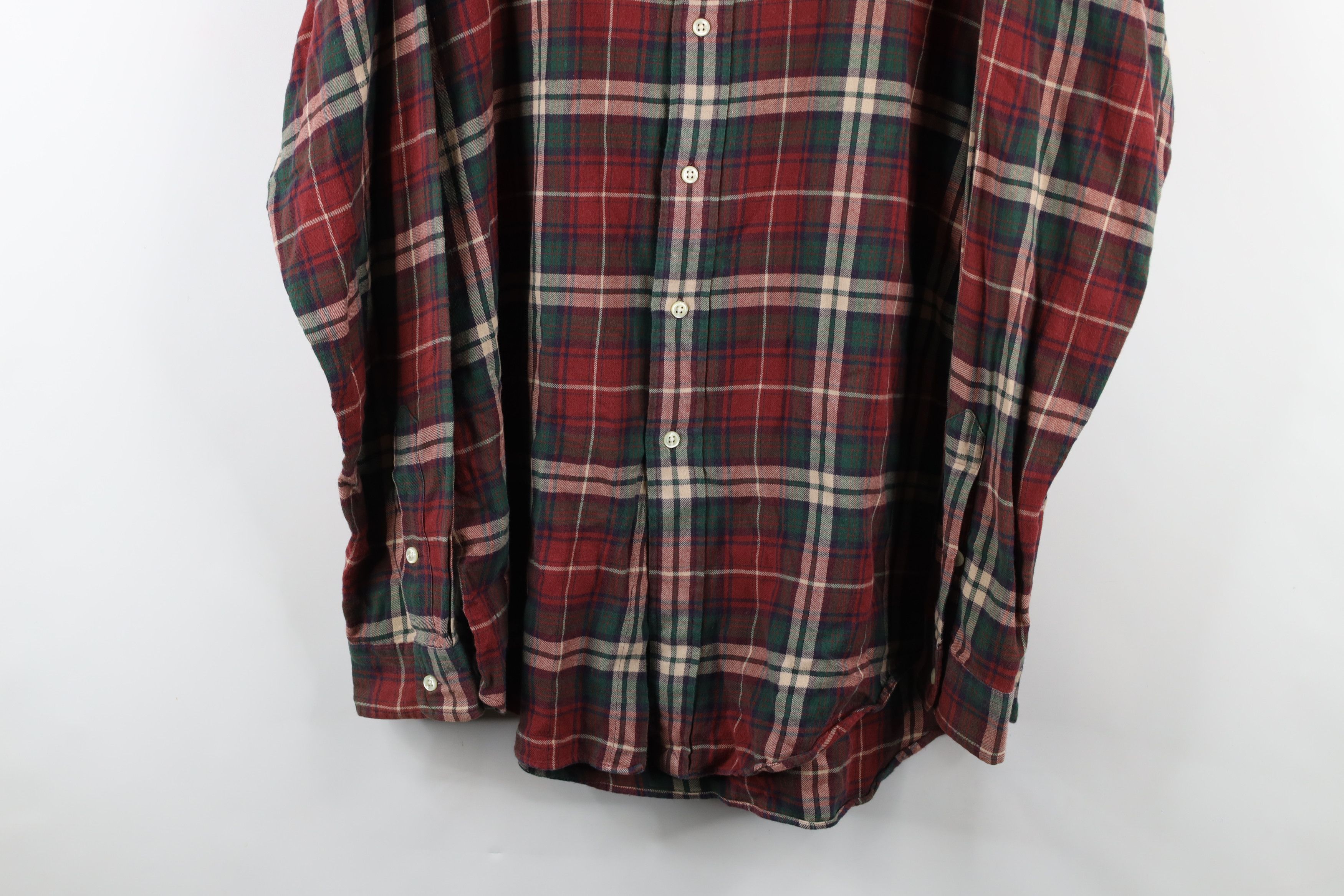 Ralph Lauren × Vintage Vintage 90s Ralph Lauren Flannel Button Down Shirt Plaid Size US L / EU 52-54 / 3 - 3 Thumbnail