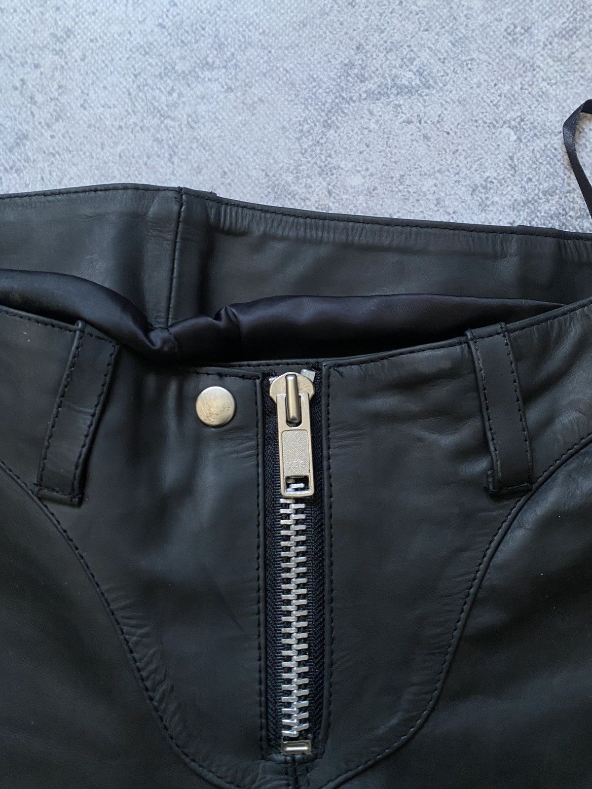 Other Vintage Mavip Leder Pants Leather Avant Garde Biker Moto Size 29" - 5 Thumbnail