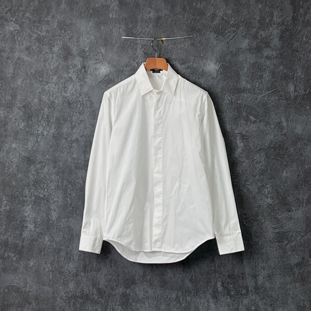 Versace Versace Cotton White Shirt m Men Size US M / EU 48-50 / 2 - 1 Thumbnail