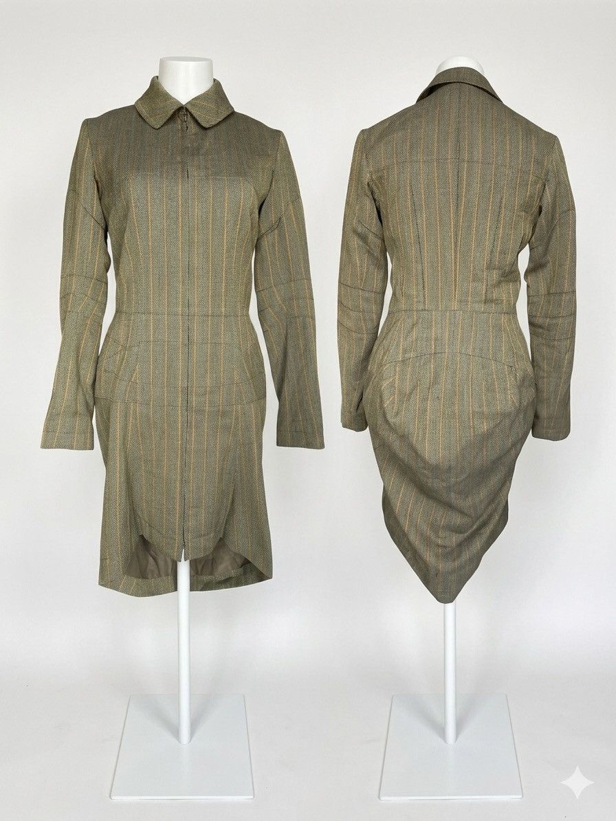 Comme des Garcons FW1995 Junya Watanabe CDG Deconstructed Wool Dress Coat Size S / US 4 / IT 40 - 1 Thumbnail