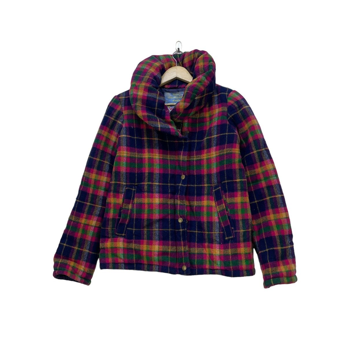 Angel Blue 💥Japanese Brand Rodeo Crown Tartan Jacket Size M / US 6-8 / IT 42-44 - 1 Thumbnail