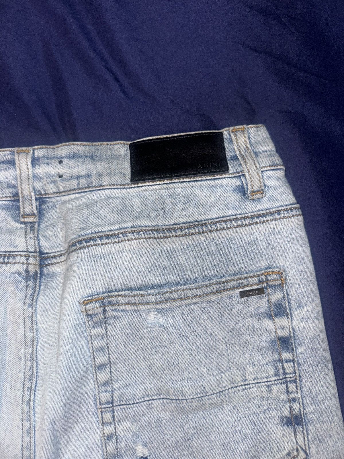 Amiri Blue Amiri mx1 brown leather jeans Size US 33 - 5 Thumbnail