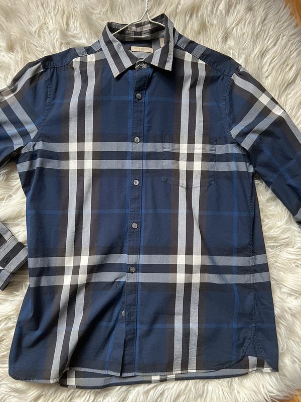 Burberry Burberry L Navy Check Checked Shirt Size US L / EU 52-54 / 3 - 8 Thumbnail
