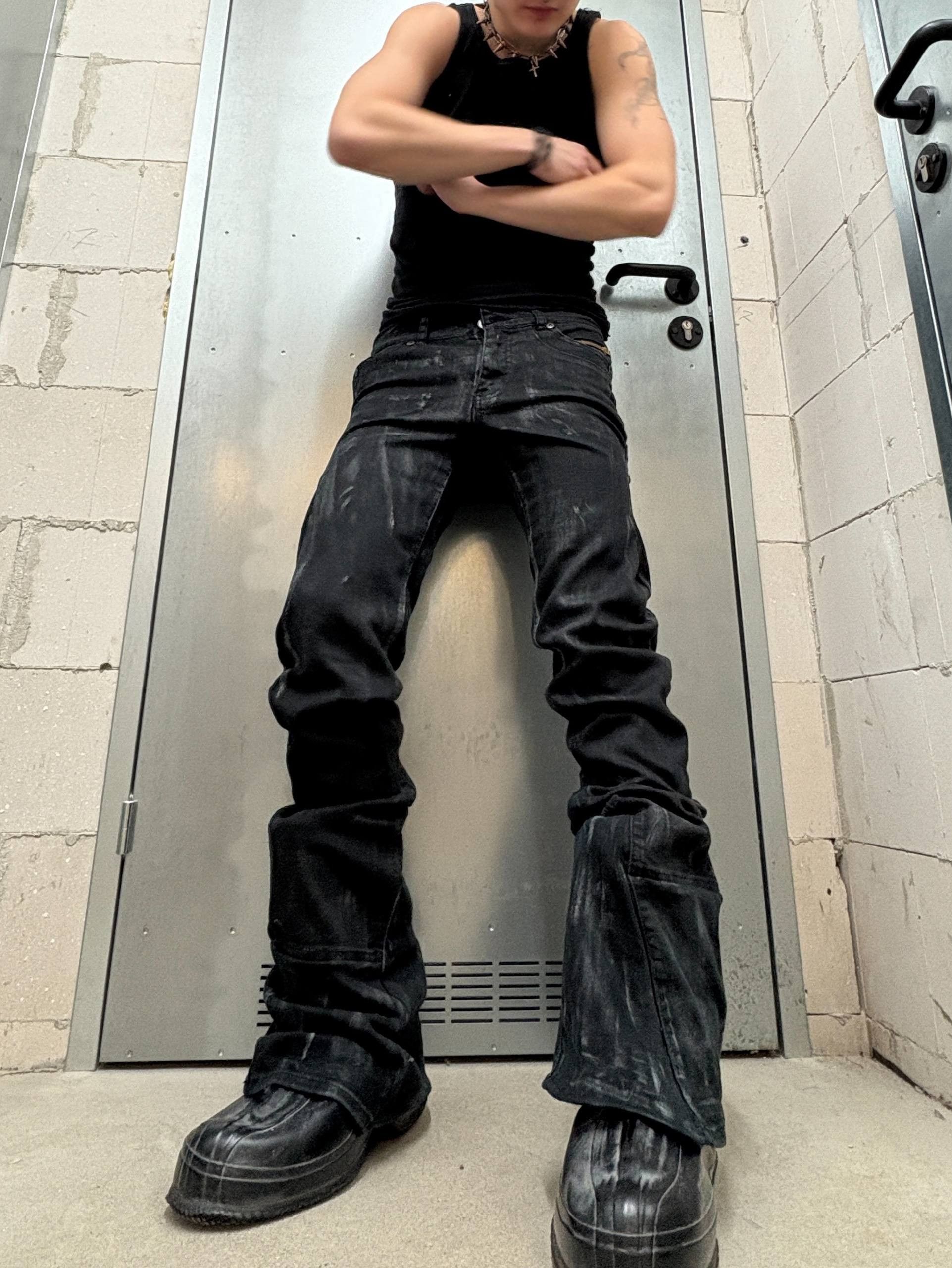 Japanese Brand Black Flare Jeans Size US 34 / EU 50 - 9 Thumbnail
