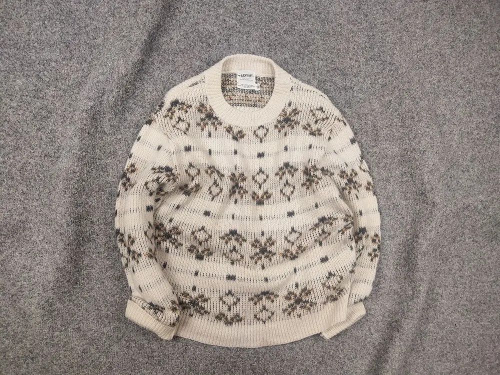 Arrow Arrow Vintage 70's Wool blend Pattern Knit Sweater USA Made Size US S / EU 44-46 / 1 - 1 Thumbnail