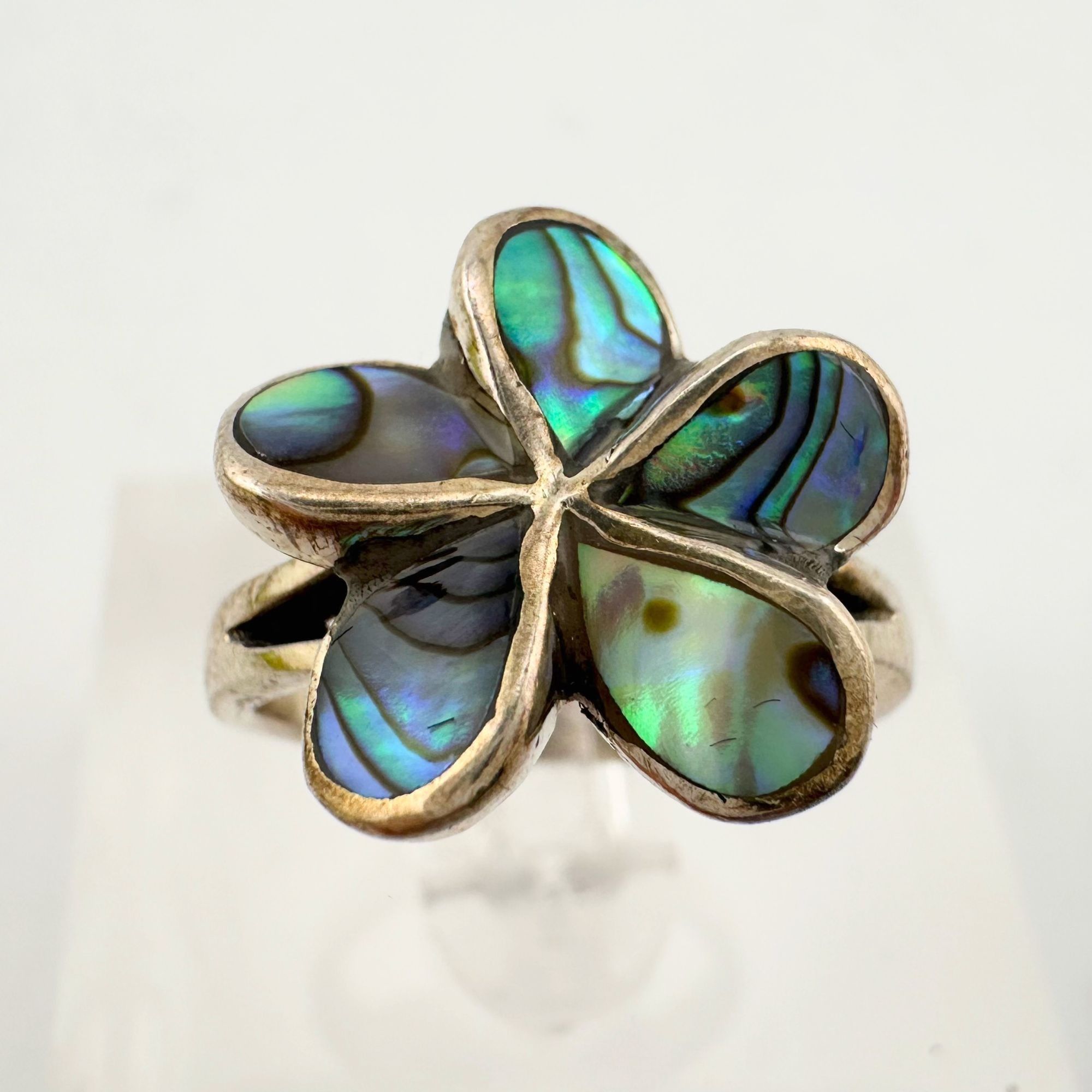 Other Natural Abalone Flower Ring in Sterling Silver Size 9.75 Size ONE SIZE - 1 Thumbnail