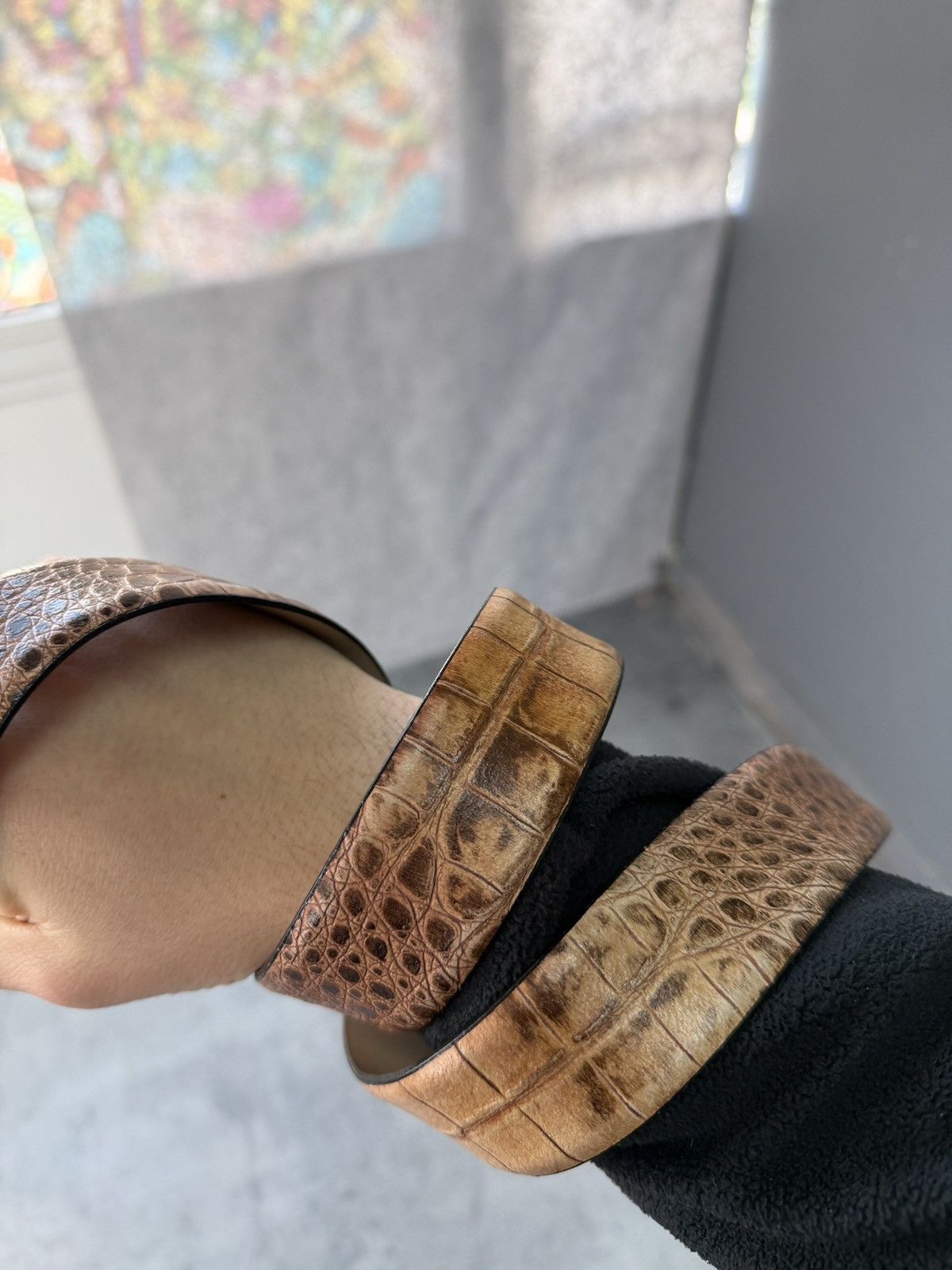 Japanese Brand 00ʼS NUMBER NINE STYLE JAPAN LEATHER Y2K BELT ARCHIVE TIGER Size ONE SIZE - 5 Thumbnail