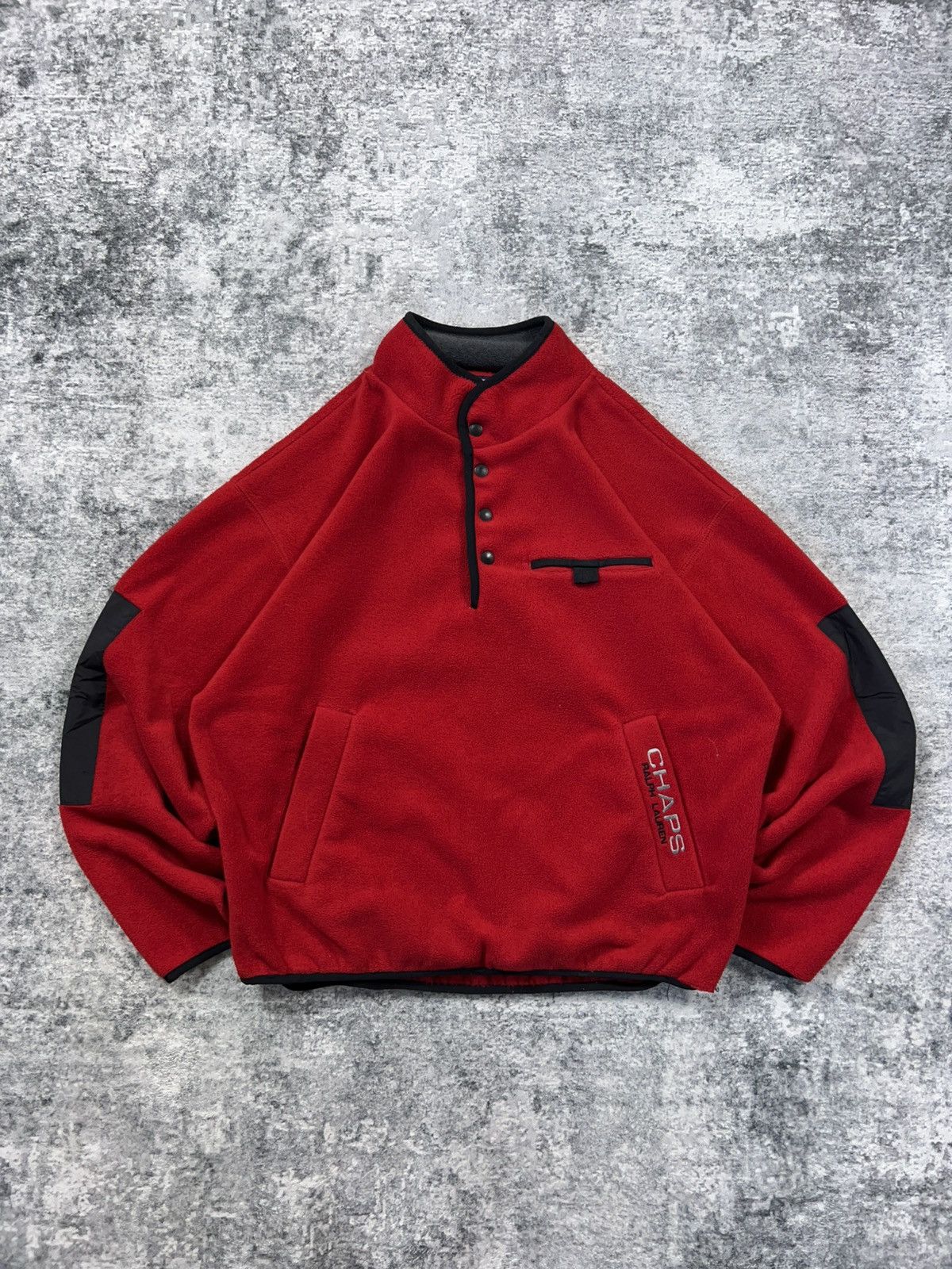 Chaps Ralph Lauren × Polo Ralph Lauren × Vintage Vintage Chaps Ralph Lauren Pullover Fleece Jacket Size US L / EU 52-54 / 3 - 1 Thumbnail
