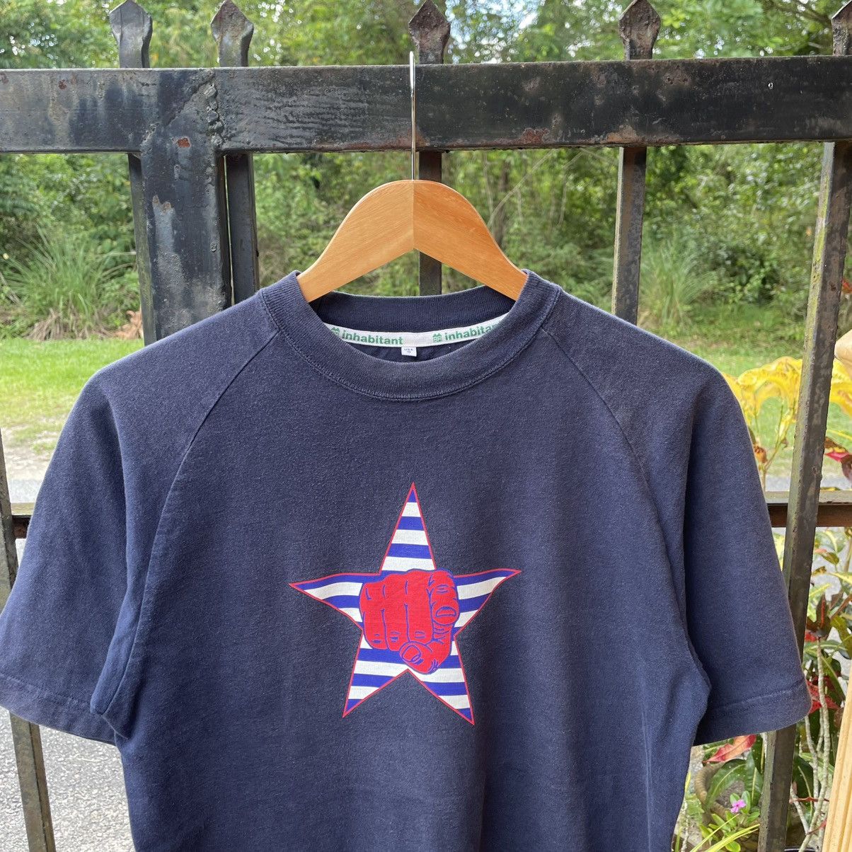 Japanese Brand × Vintage 🇯🇵Vintage Inhabitant Big Star Finger Logo Raglan Skate Tee Size US M / EU 48-50 / 2 - 5 Thumbnail