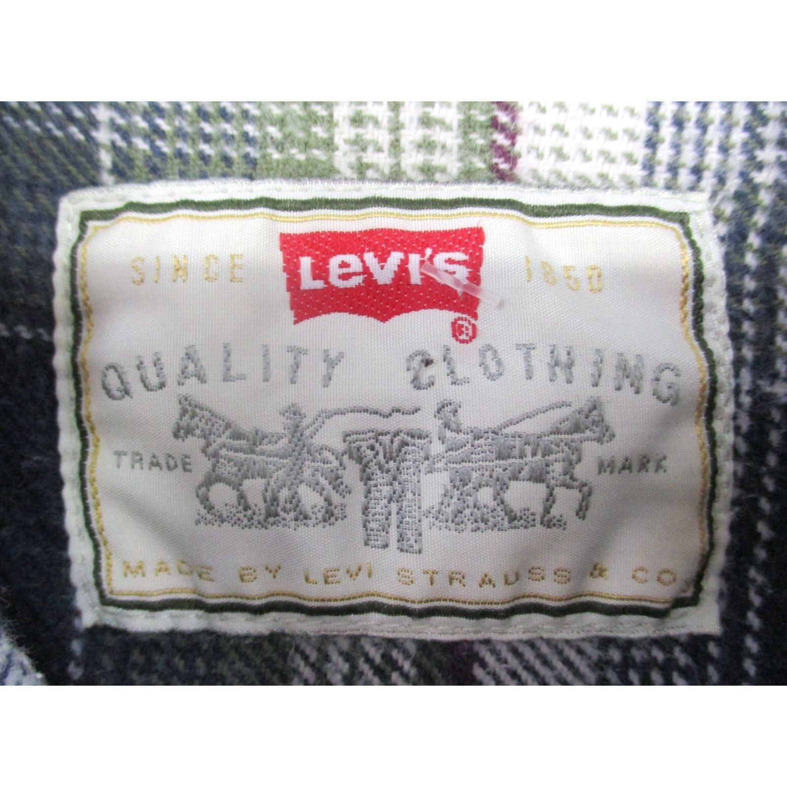 Levi's VINTAGE Levi's Shirt XL Plaid Flannel Heavyweight 90s Button-Up Cotton Men Size US XL / EU 56 / 4 - 2 Thumbnail