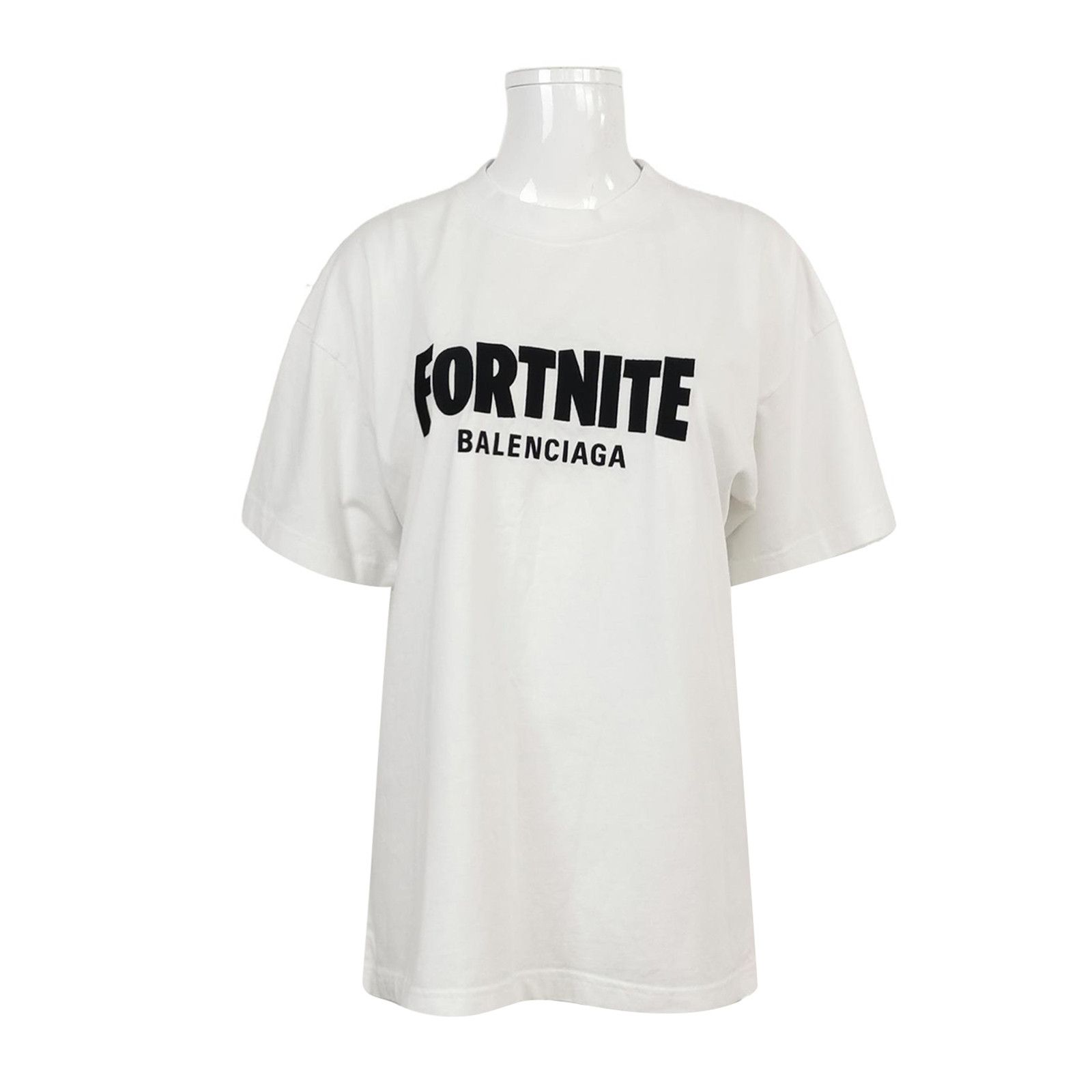 Balenciaga Balenciaga Fortnite Logo White Crewneck T-shirt M Size M / US 6-8 / IT 42-44 - 1 Thumbnail