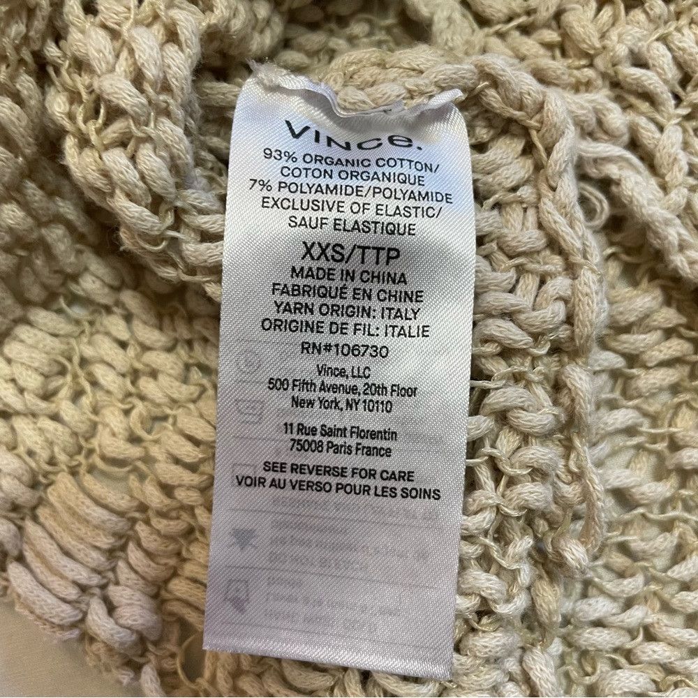 Vince NWT New $345 Vince Organic Cotton Beige Sweater Size XXS Size XXS / US 00 / IT 34 - 7 Thumbnail