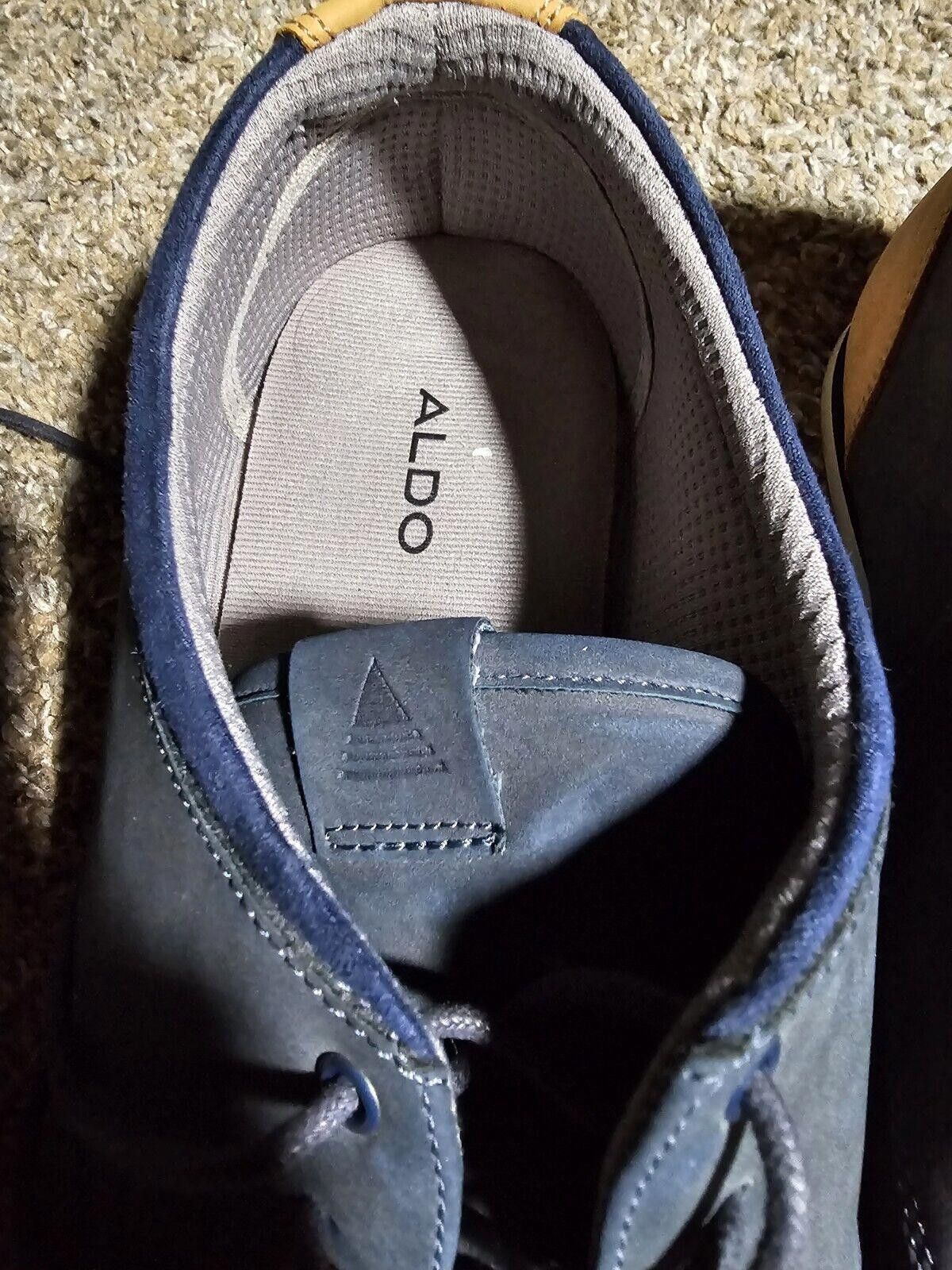 Aldo ALDO Mens Oxfords Blue Lace Up Casual Dress Shoes US12 UK11 Size US 12 / EU 45 - 3 Thumbnail