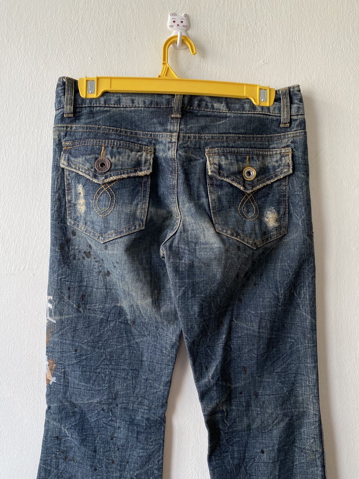 Japanese Brand Japanese Brand Back Rush Flare Distressed Denim Size US 29 - 11 Thumbnail