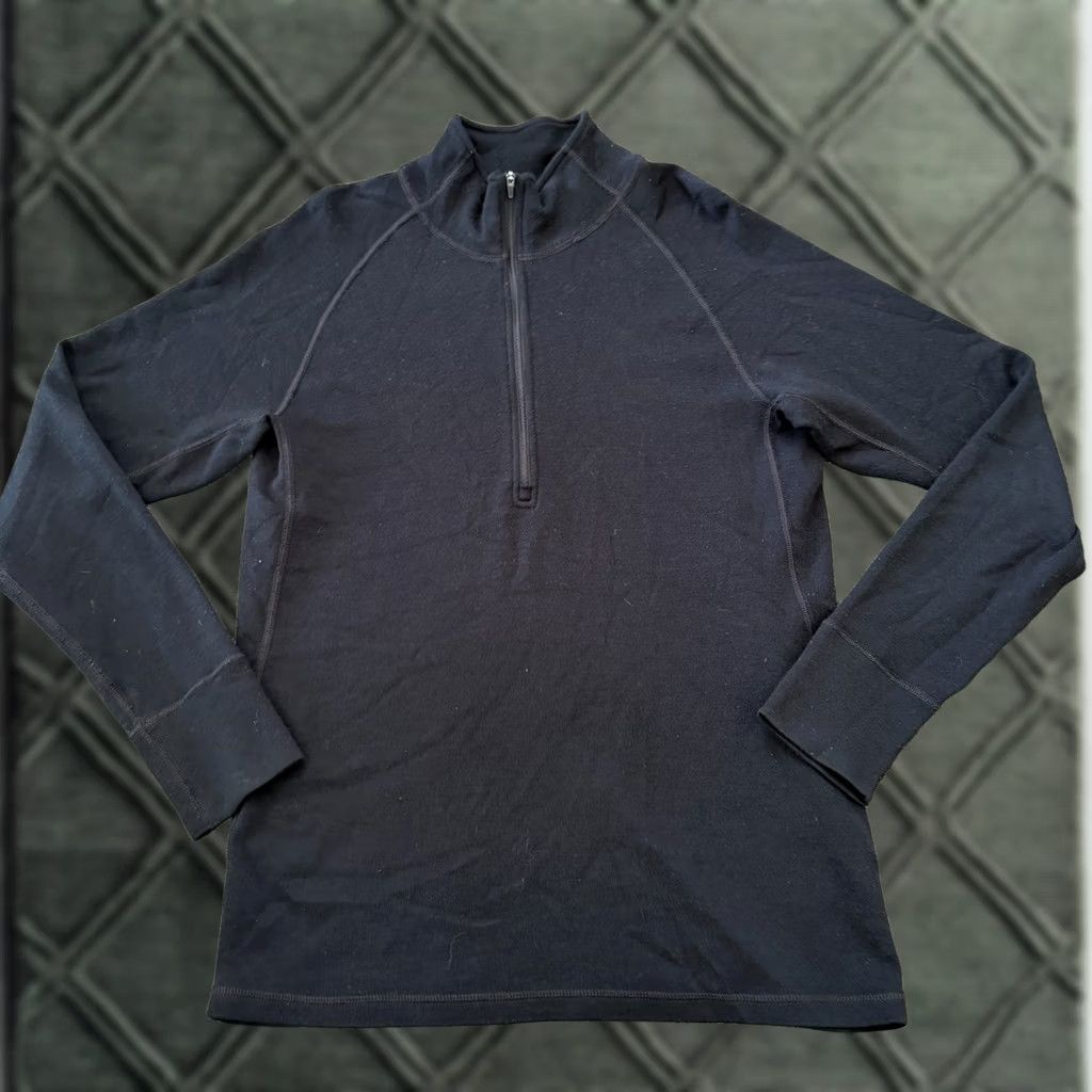 Vintage WoolX 100% Australian Merino Wool Midweight 1/4 Zip Black Men's Size L Size US L / EU 52-54 / 3 - 1 Thumbnail