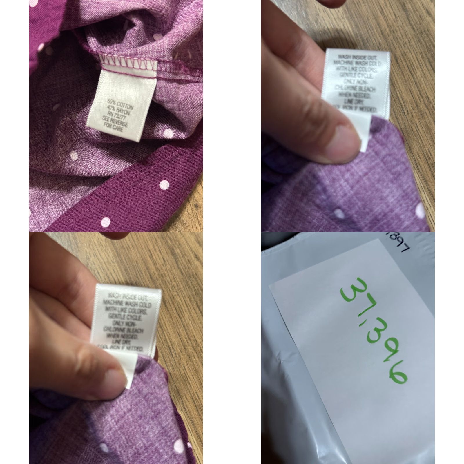 Croft & Barrow Croft & Barrow Shirt Women's Small Purple Polka Long Sleeve Button Up Size S / US 4 / IT 40 - 8 Thumbnail