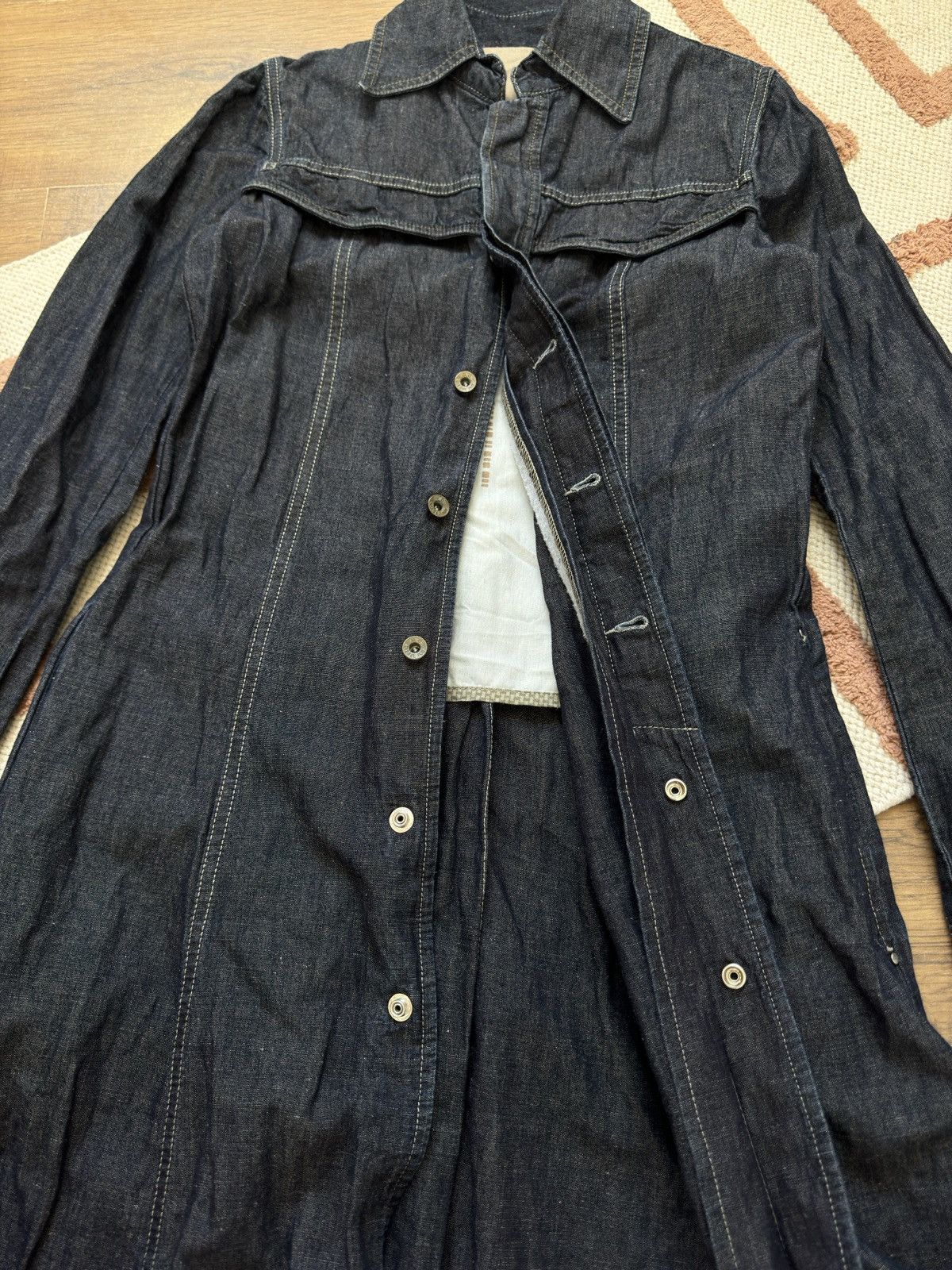 Diesel VINTAGE DIESEL DENIM AVANT GARDE SHIRT MAXI DRESS Size S / US 4 / IT 40 - 4 Thumbnail