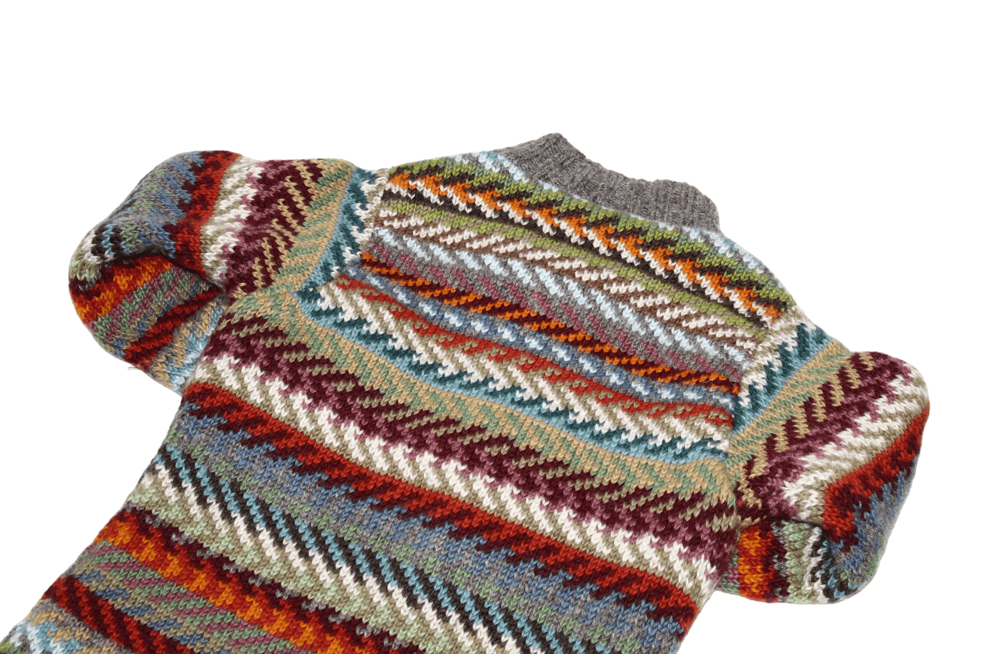 Japanese Brand PACHAMAMA Cowichan Handknit Wool Zip Front Lined Cardigan Size M / US 6-8 / IT 42-44 - 11 Thumbnail