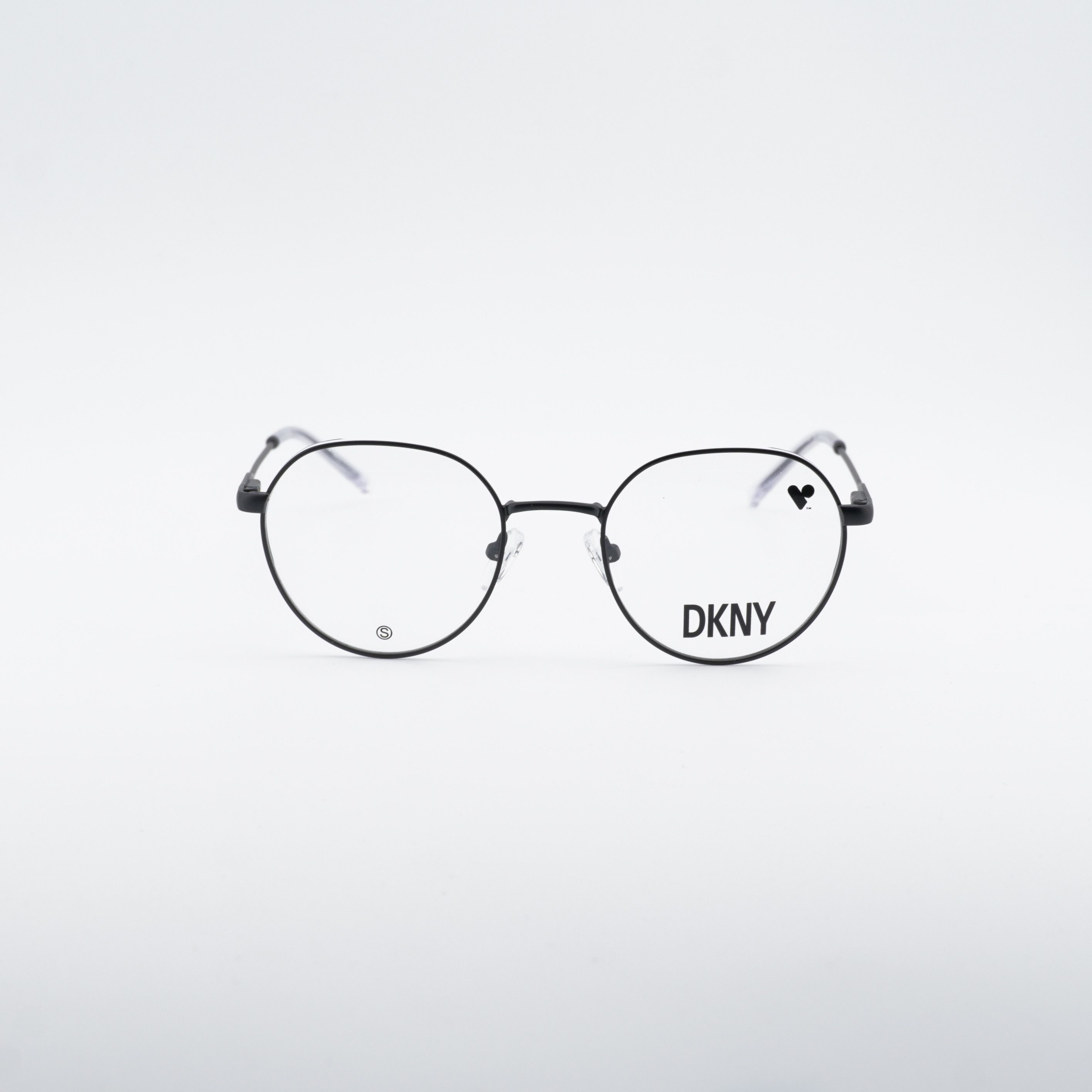 DKNY DKNY DK1032 001 Eyeglasses Matte Black 48mm Round Frame Size ONE SIZE - 3 Thumbnail