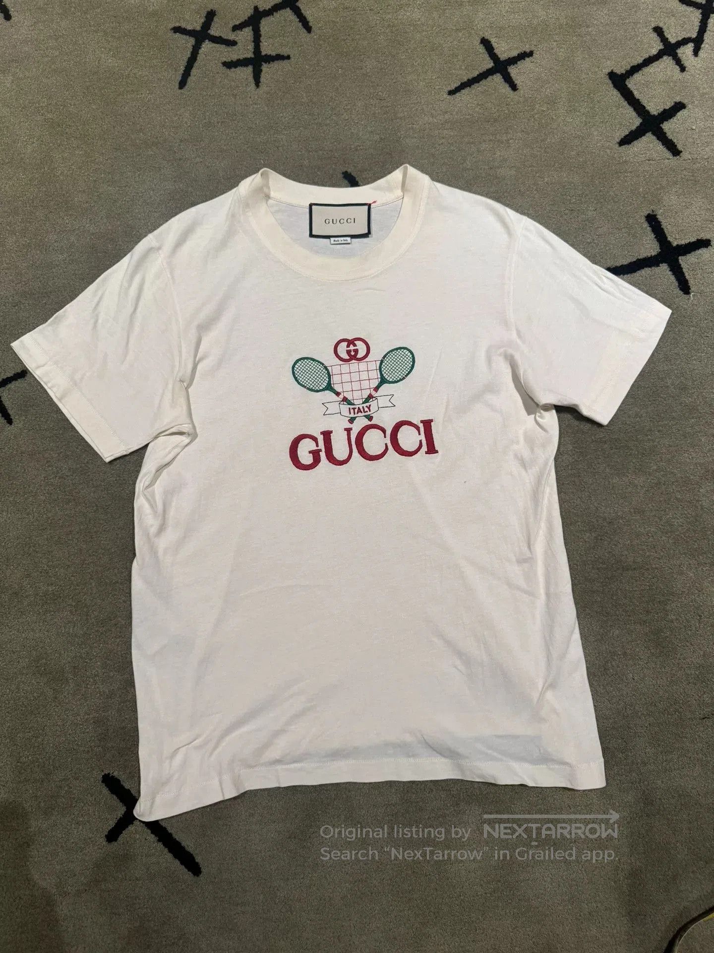 Gucci gucci tennis logo short sleeve t-shirt. Size S / US 4 / IT 40 - 1 Thumbnail