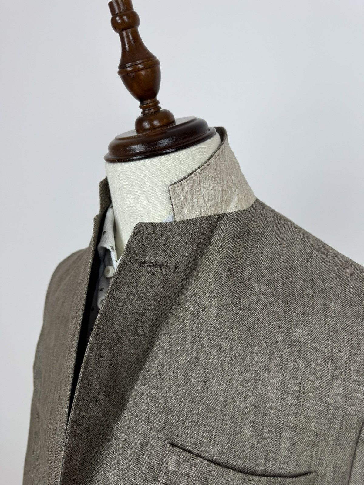 Other Dielmar Fratelli Ormezzano linen blazer herringbone size 50 Size 50R - 6 Thumbnail