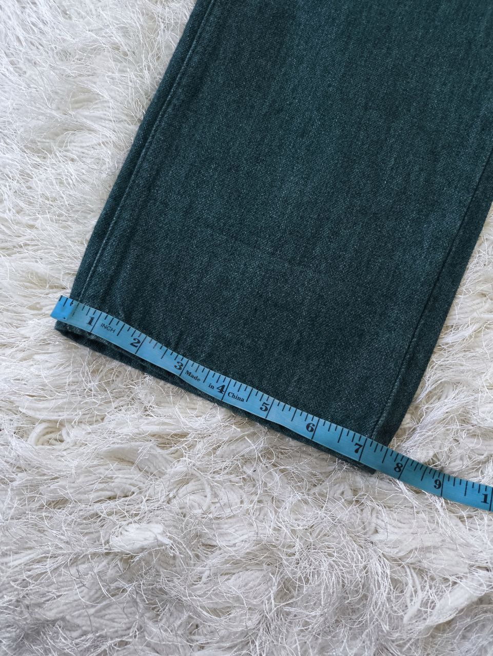 Lemaire × Uniqlo UNIQLO U Regular Straight Fit Dark Green Denim Jeans Size US 30 / EU 46 - 10 Thumbnail