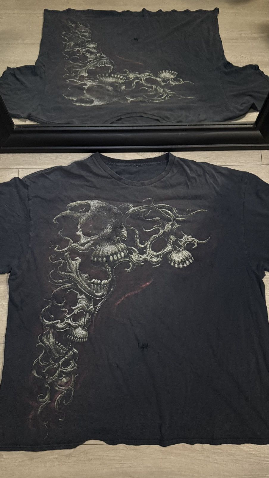 JNCO Vintage / Y2K Flame Skull Streetwear Shirt Size US XXL / EU 58 / 5 - 1 Thumbnail