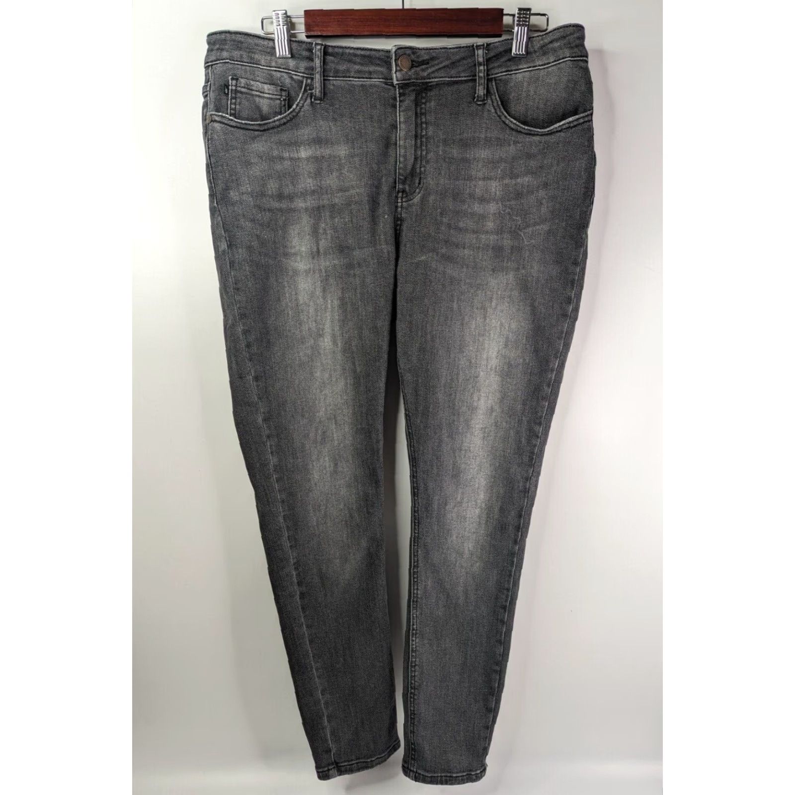 Denime Judy Blue Jeans Womens 15/32 Skinny Fit Grey Wash Denim JB8858 Los Angeles Size 36" / US 14 / IT 50 - 2 Thumbnail