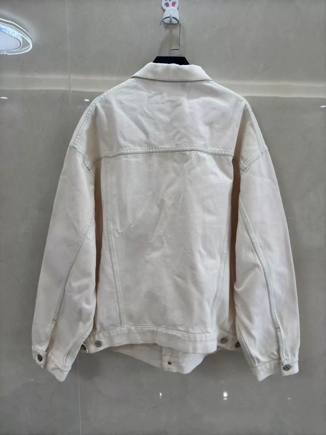 Balenciaga balenciaga white denim jacket with logo Size US XS / EU 42 / 0 - 5 Thumbnail