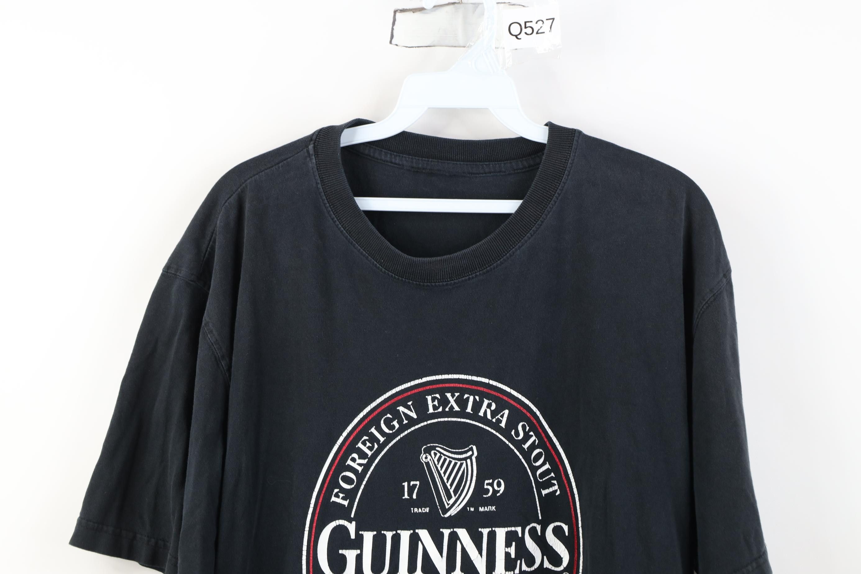 Vintage Vintage Guinness Beer Spell Out Foreign Extra Stout T-Shirt Size US XL / EU 56 / 4 - 2 Thumbnail