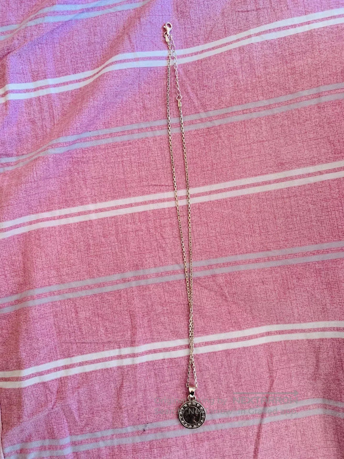 AQUA SILVER Adjustable Unisex Necklace.