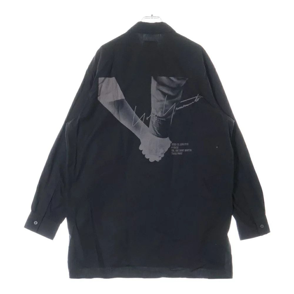 Yohji Yamamoto BLACK Scandal Yohji Yamamoto // 20SS Back Print Staff Shirt Size US M / EU 48-50 / 2 - 1 Thumbnail